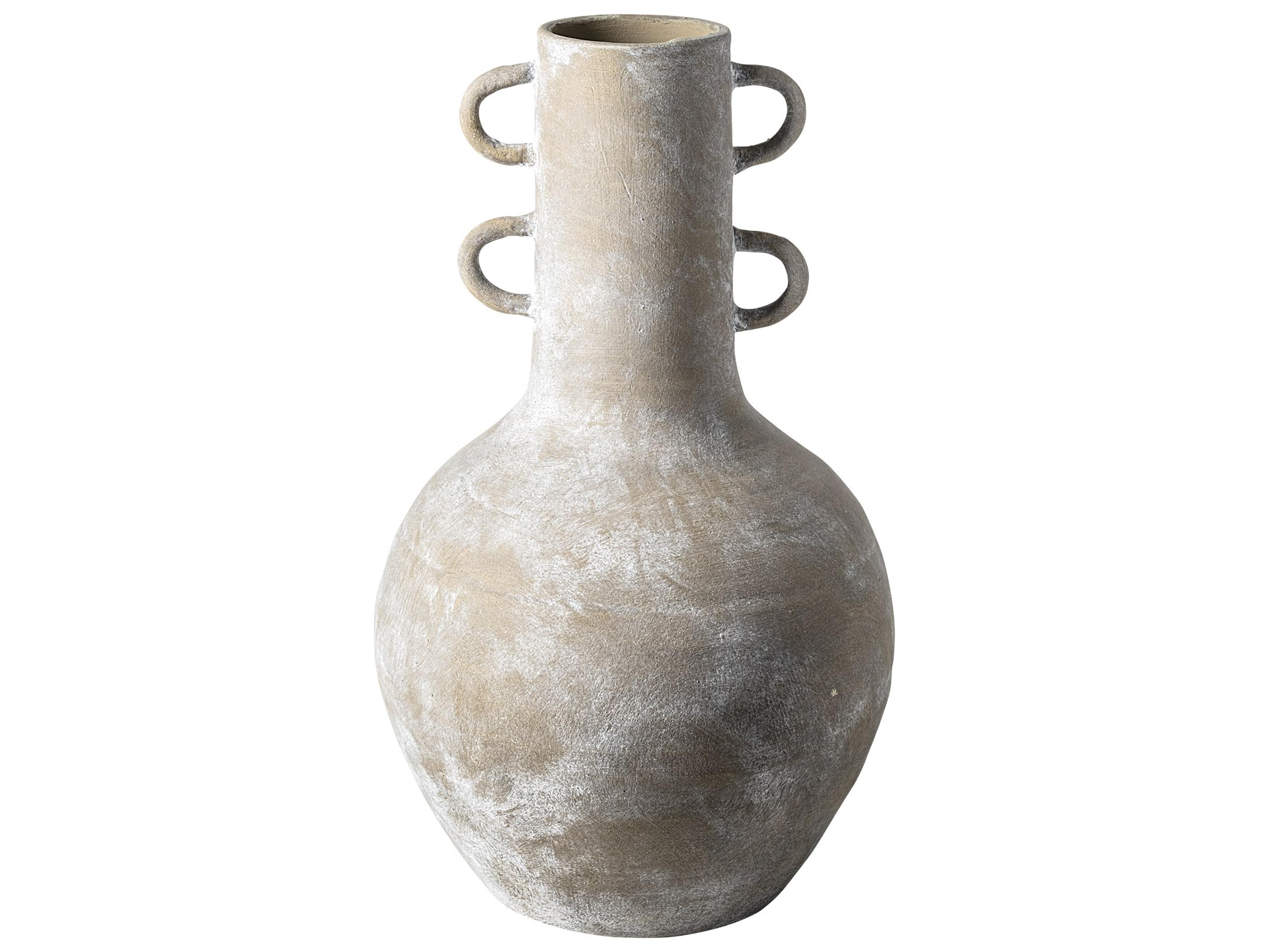 Sherry Rustic Brown Tall Neck Ceramic Vase