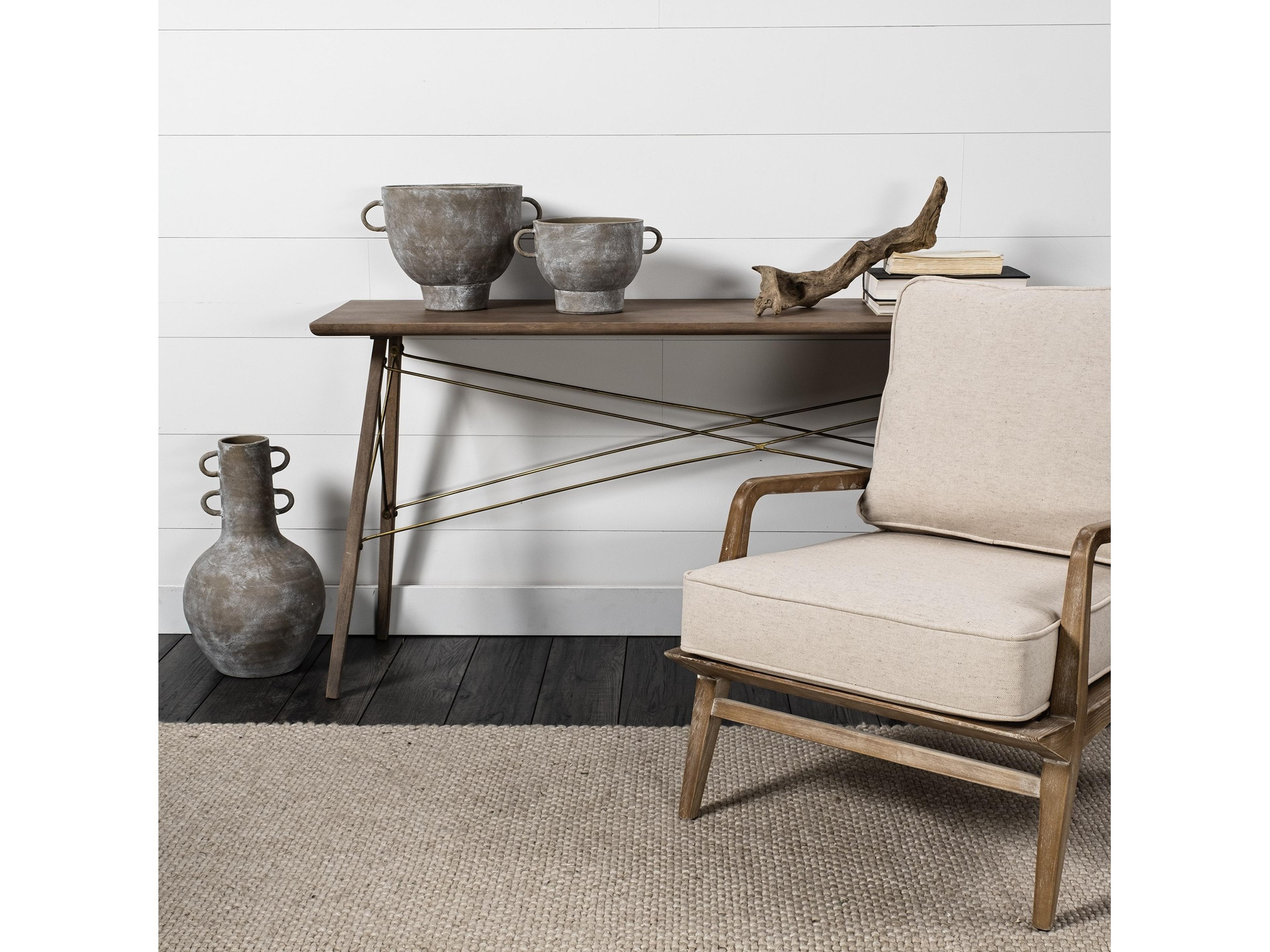 Mercana Deya Small Rustic Brown Ceramic Vase