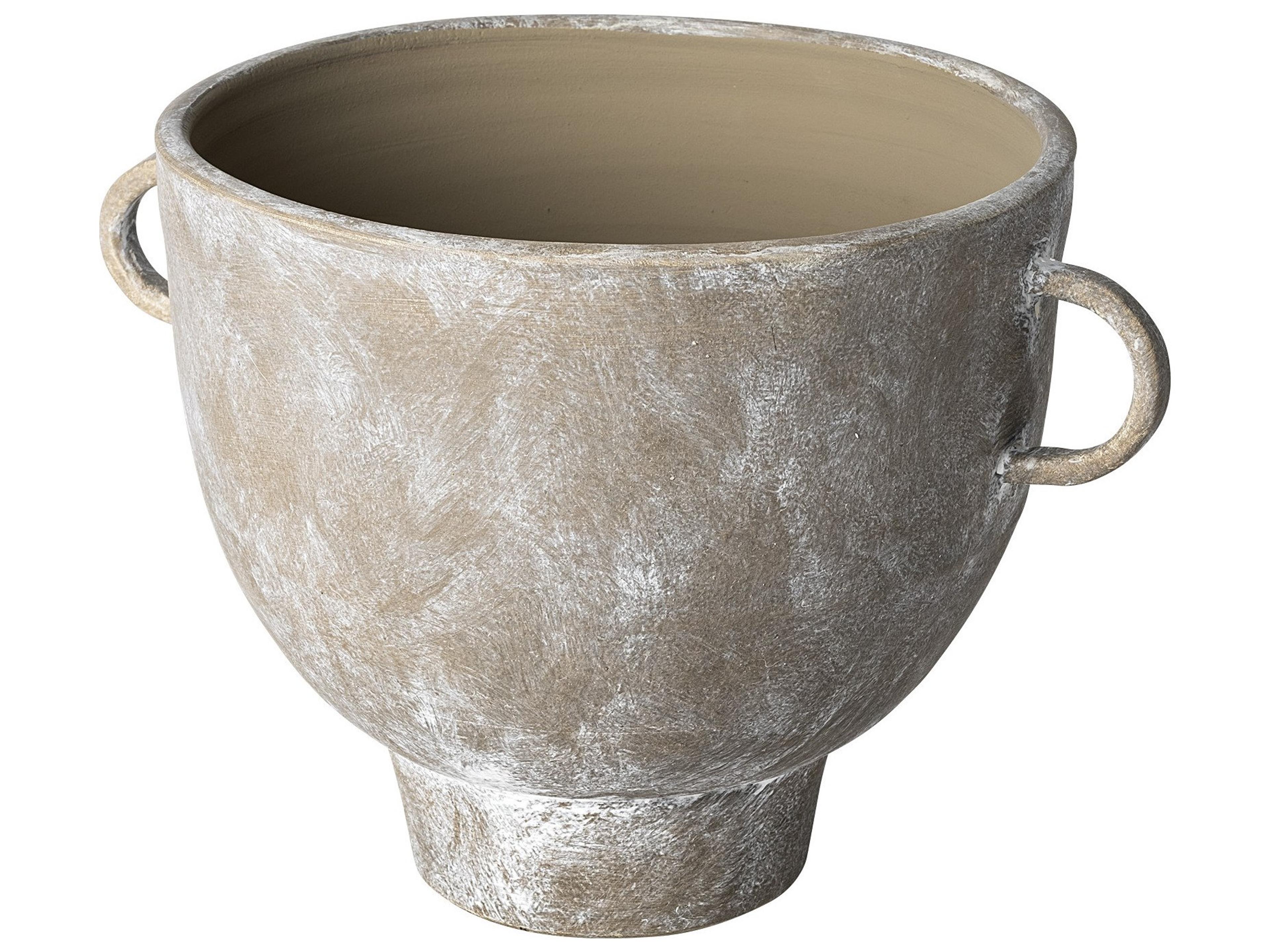 Deya Large Rustic Brown Ceramic Vase