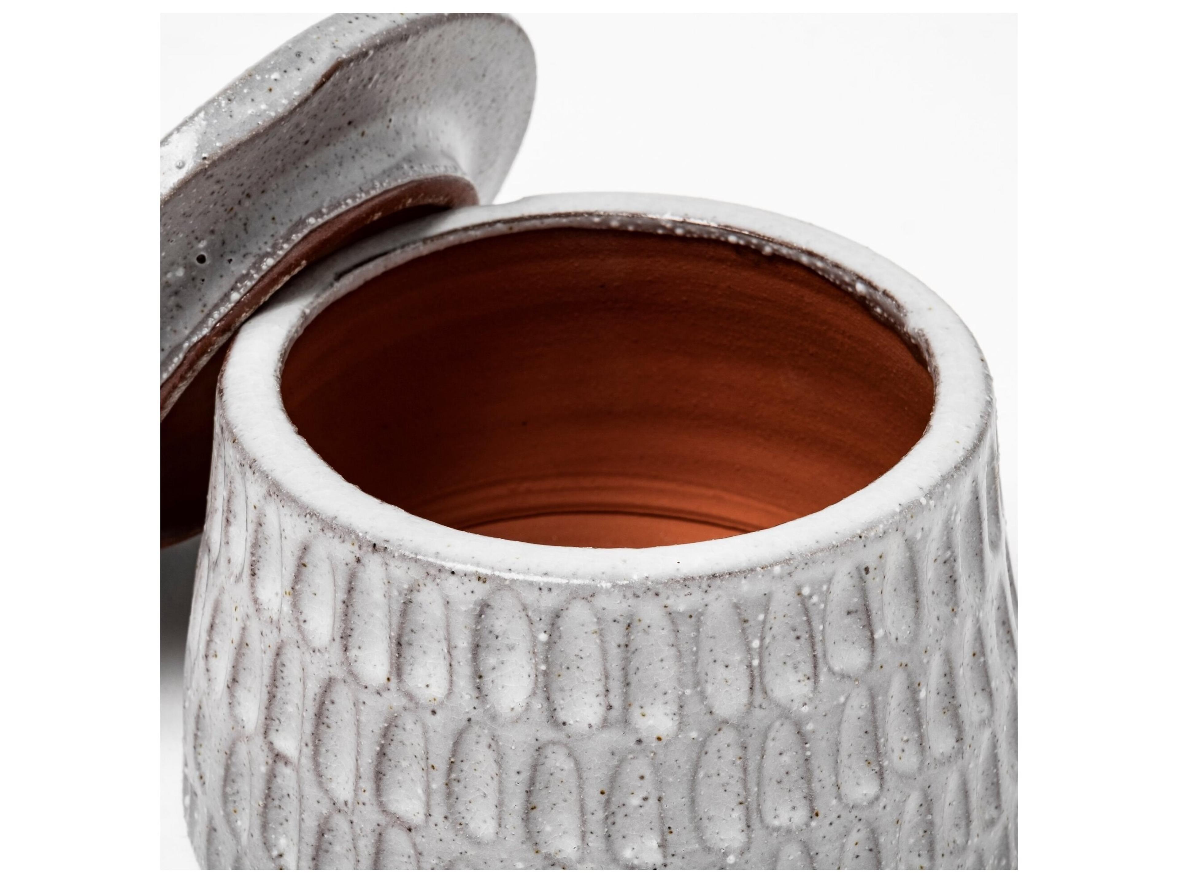 Mercana Azul (Large) 5L x 5W Gray Ceramic Detailed Decorative Box