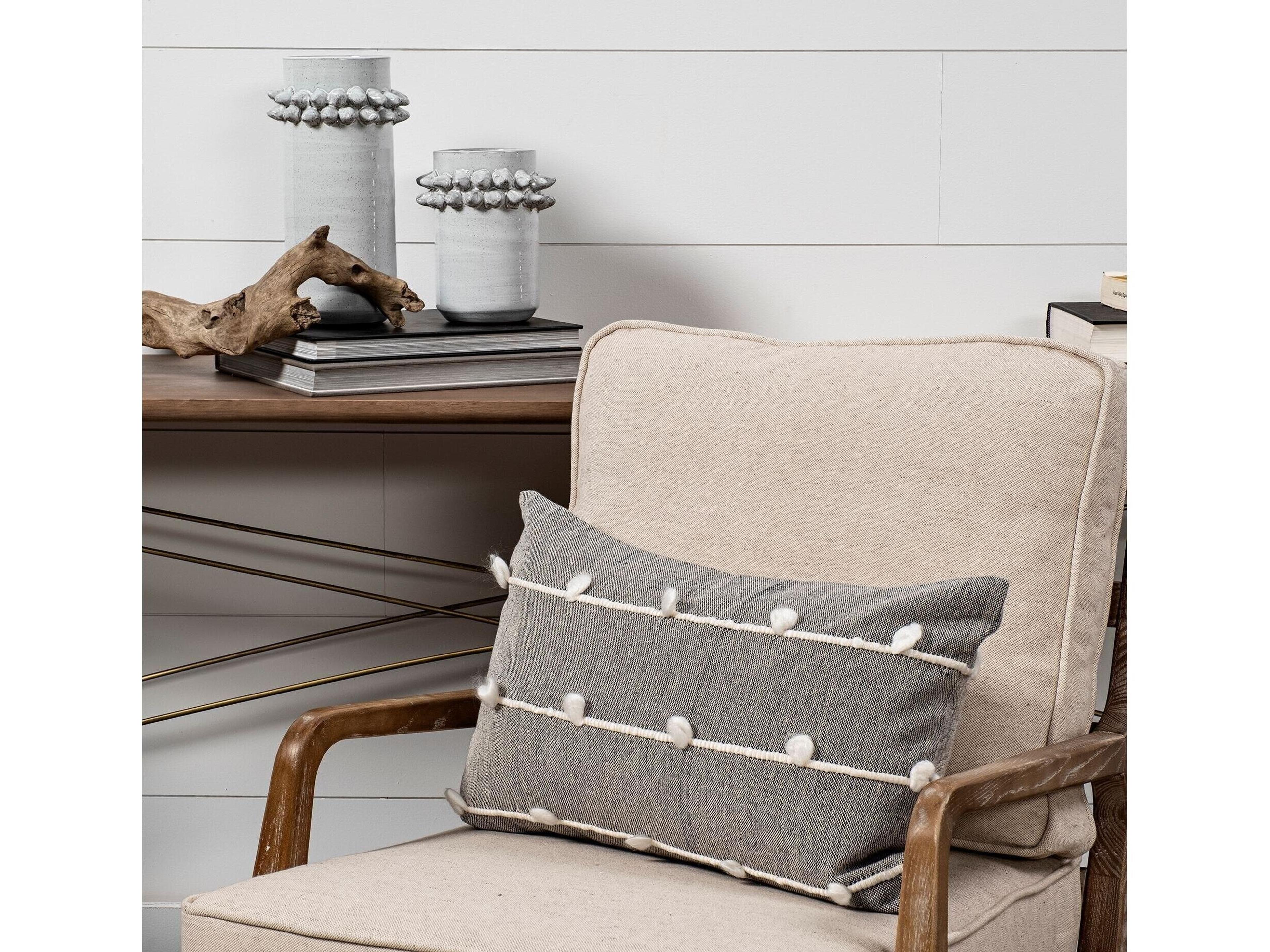 Mercana Farmhampton Small Gray Spoked Ceramic Vase