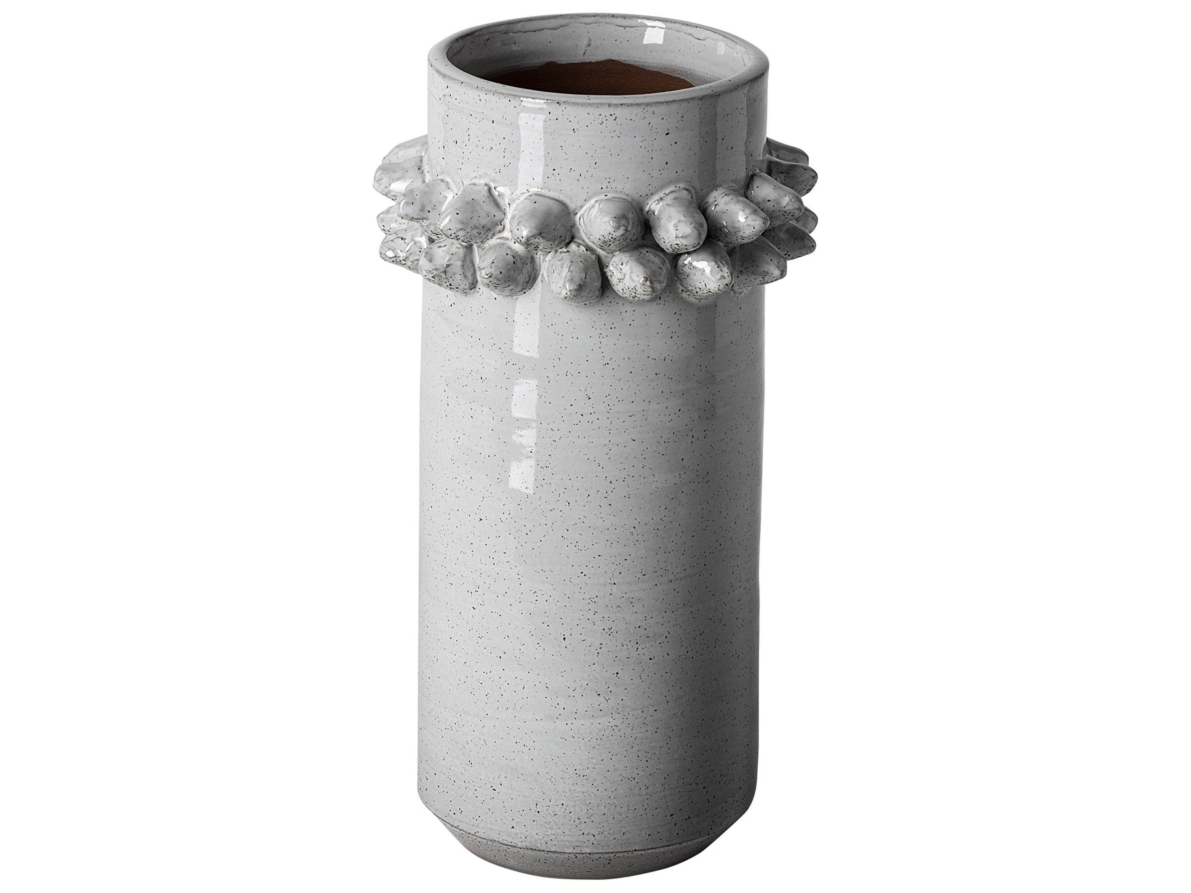 Farmhampton Large Gray Spoked Ceramic Vase