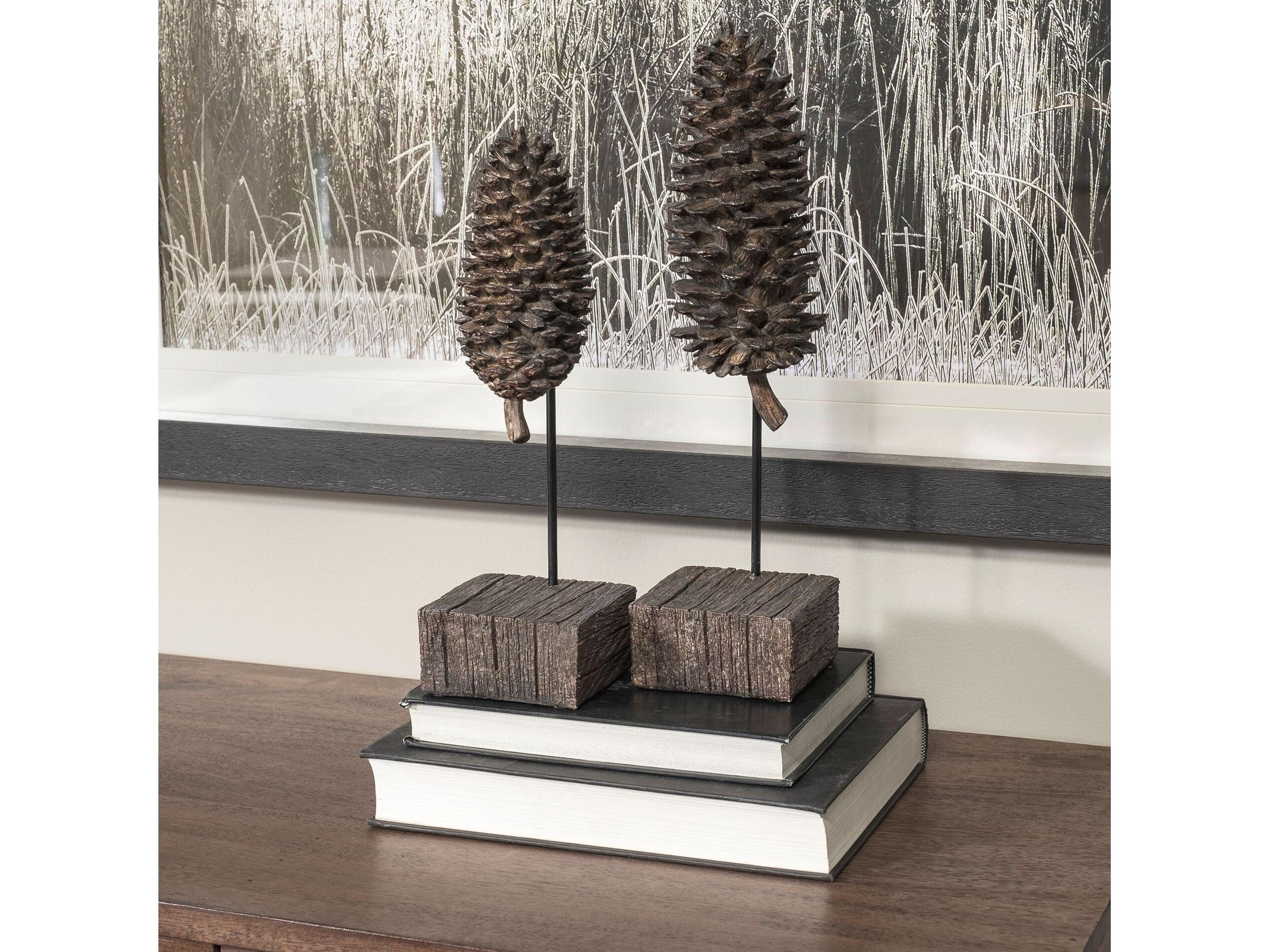Mercana Pinterra (Small) 4L x 4W Brown Resin Pinecone Replica