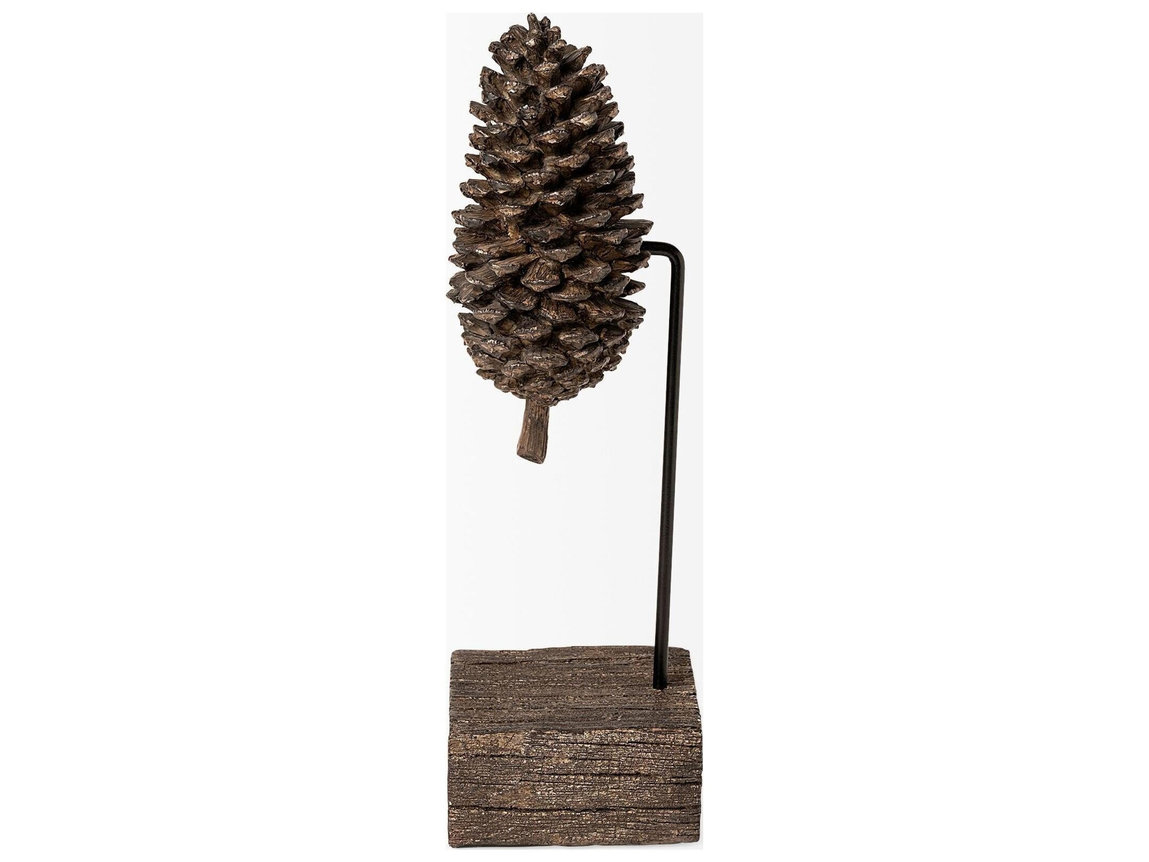 Mercana Pinterra (Small) 4L x 4W Brown Resin Pinecone Replica