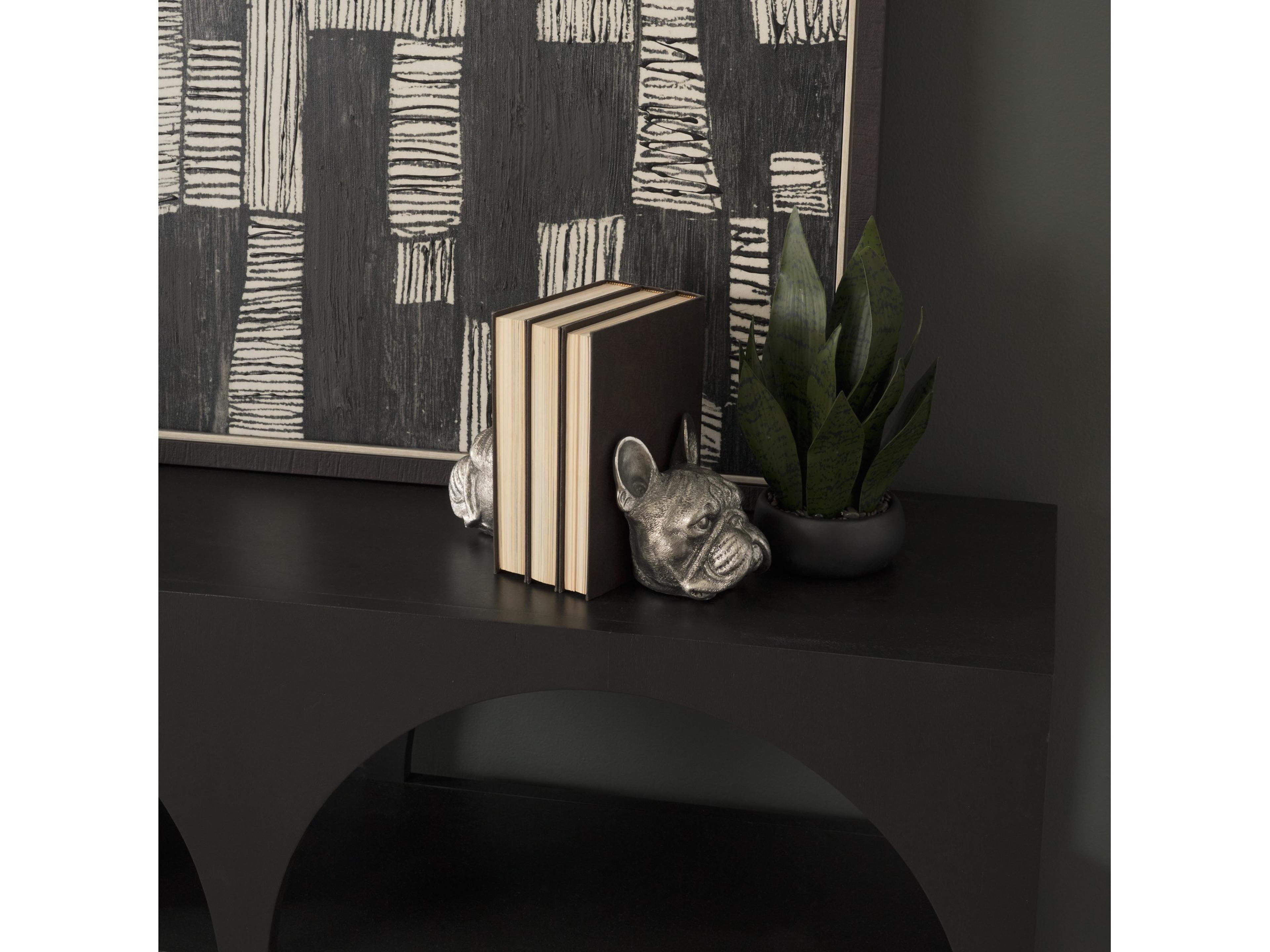 Mercana Bruno (Set of 2) 5L x 5W Silver American Bulldog Bookends