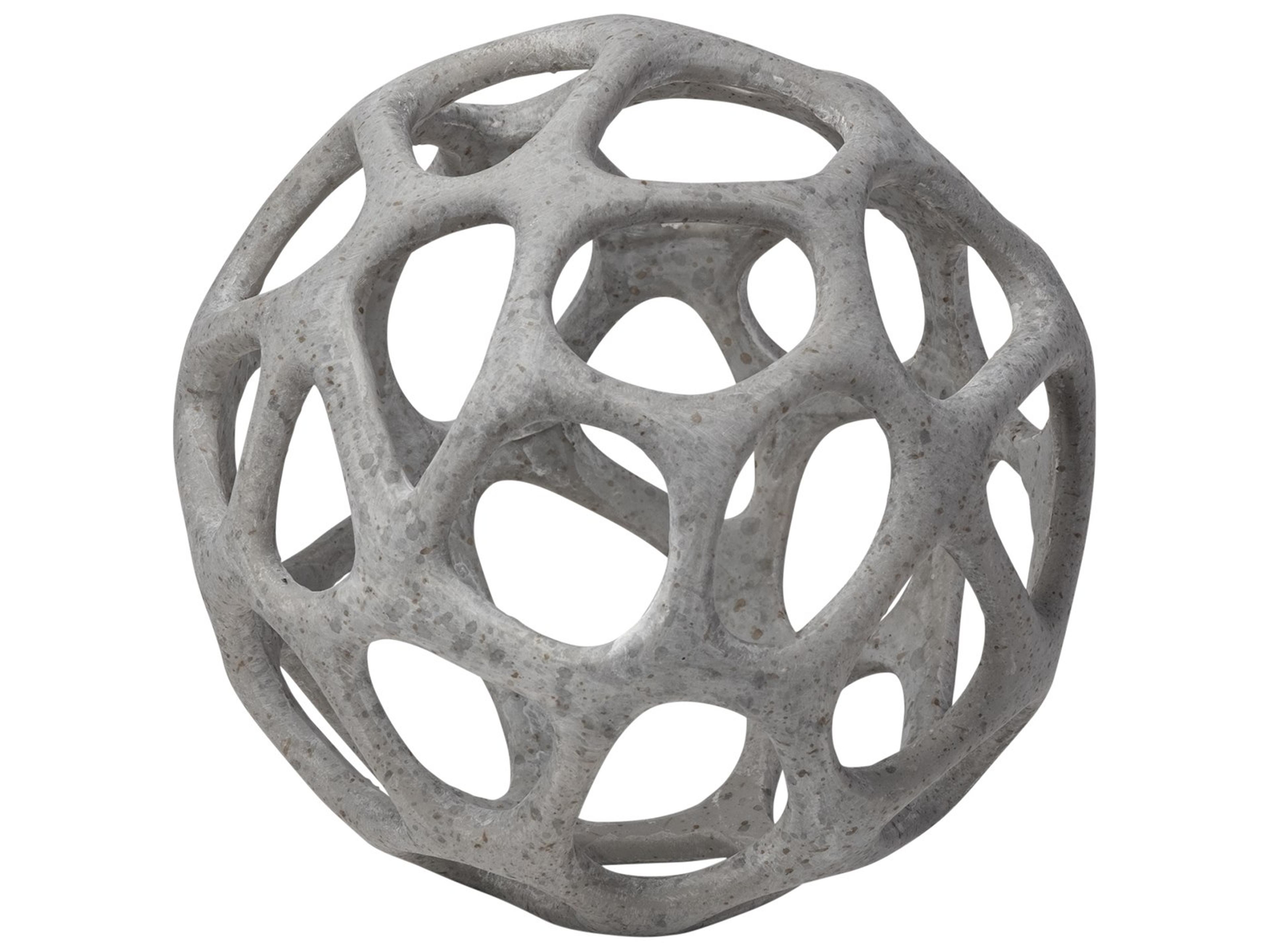 Spiro 6L x 6W Off-White Hollow Decorative Orb