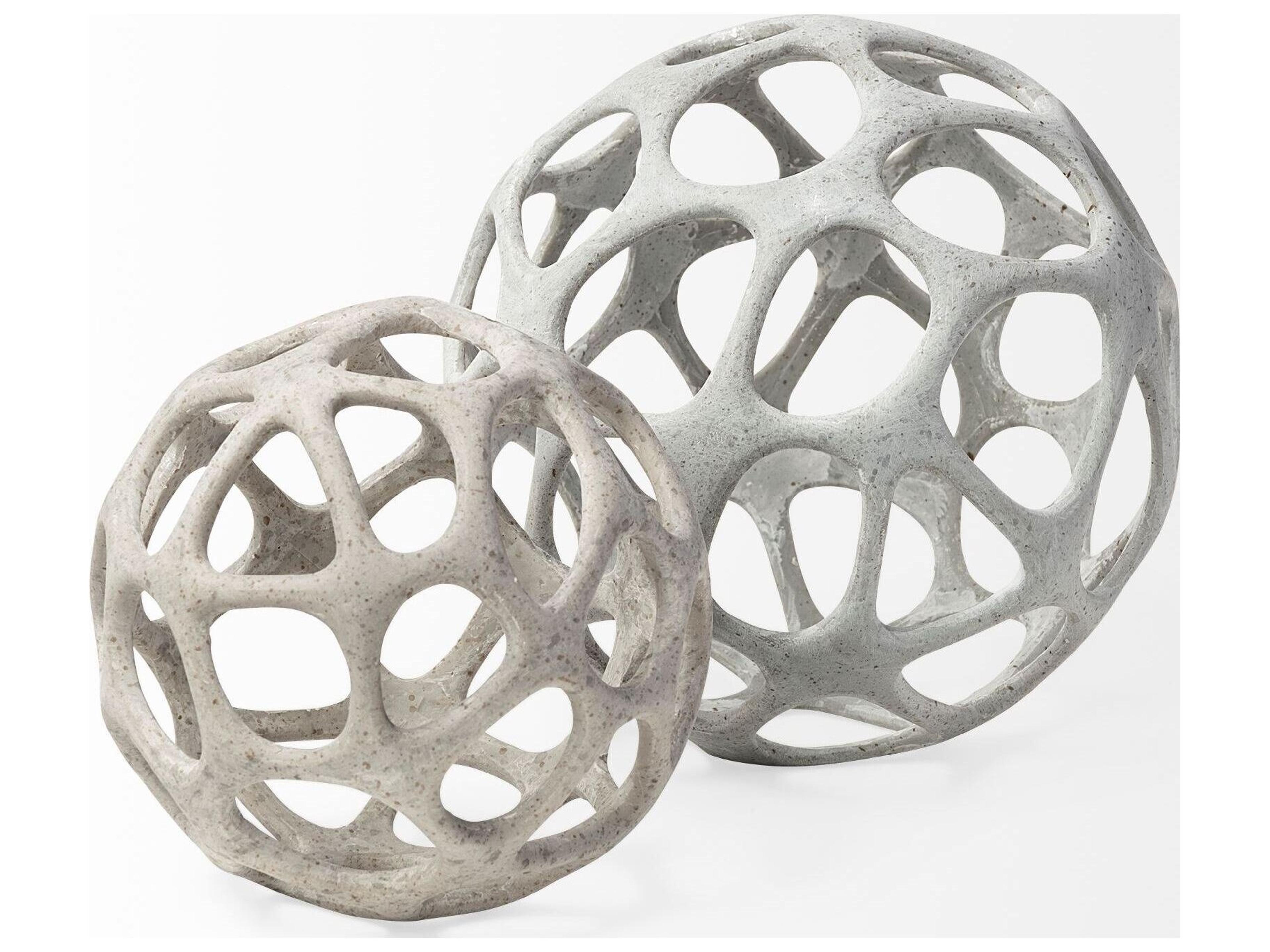 Mercana Spiro 6L x 6W Off-White Hollow Decorative Orb