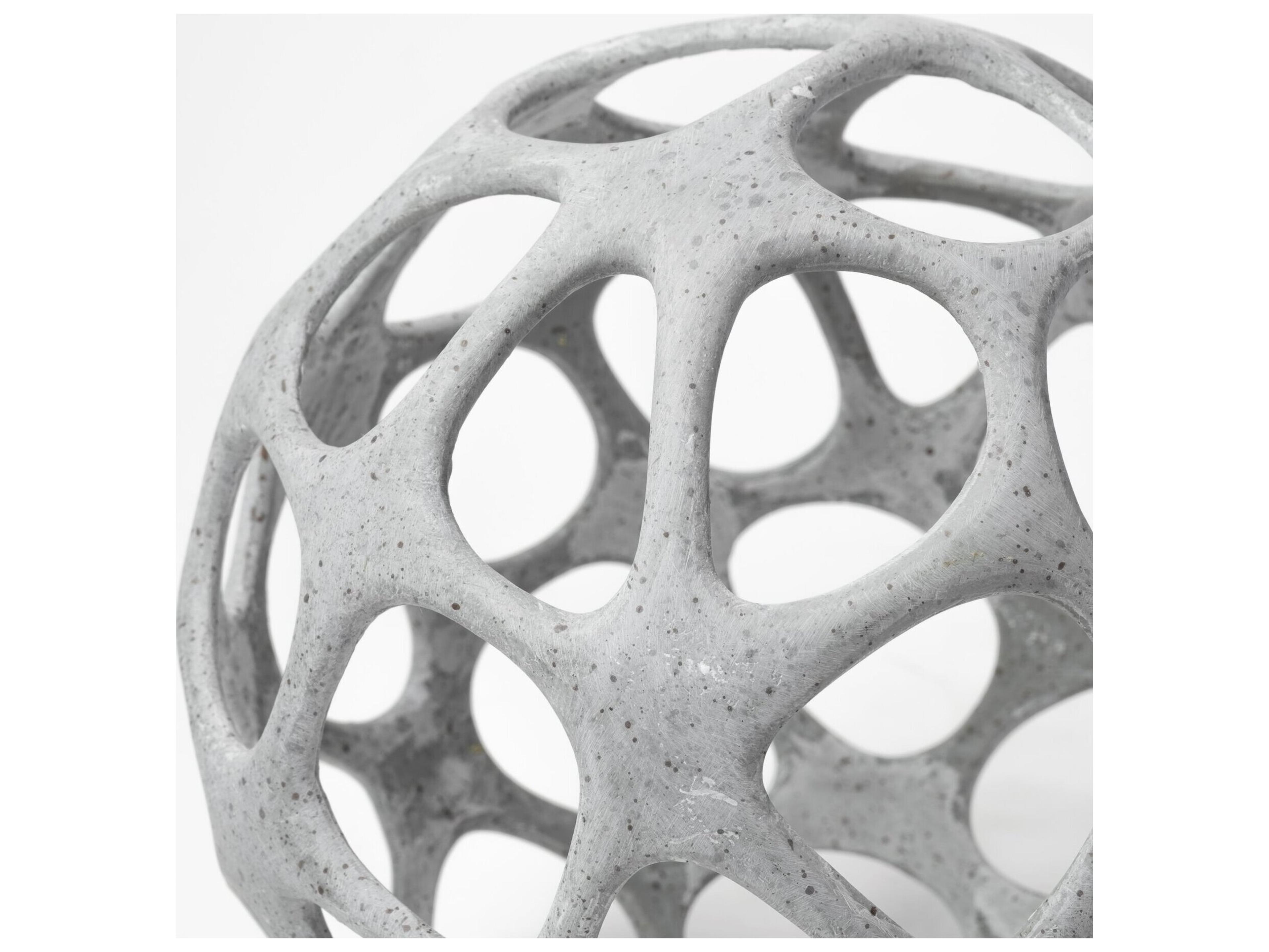 Mercana Spiro 7L x 7W Off-White Hollow Decorative Orb