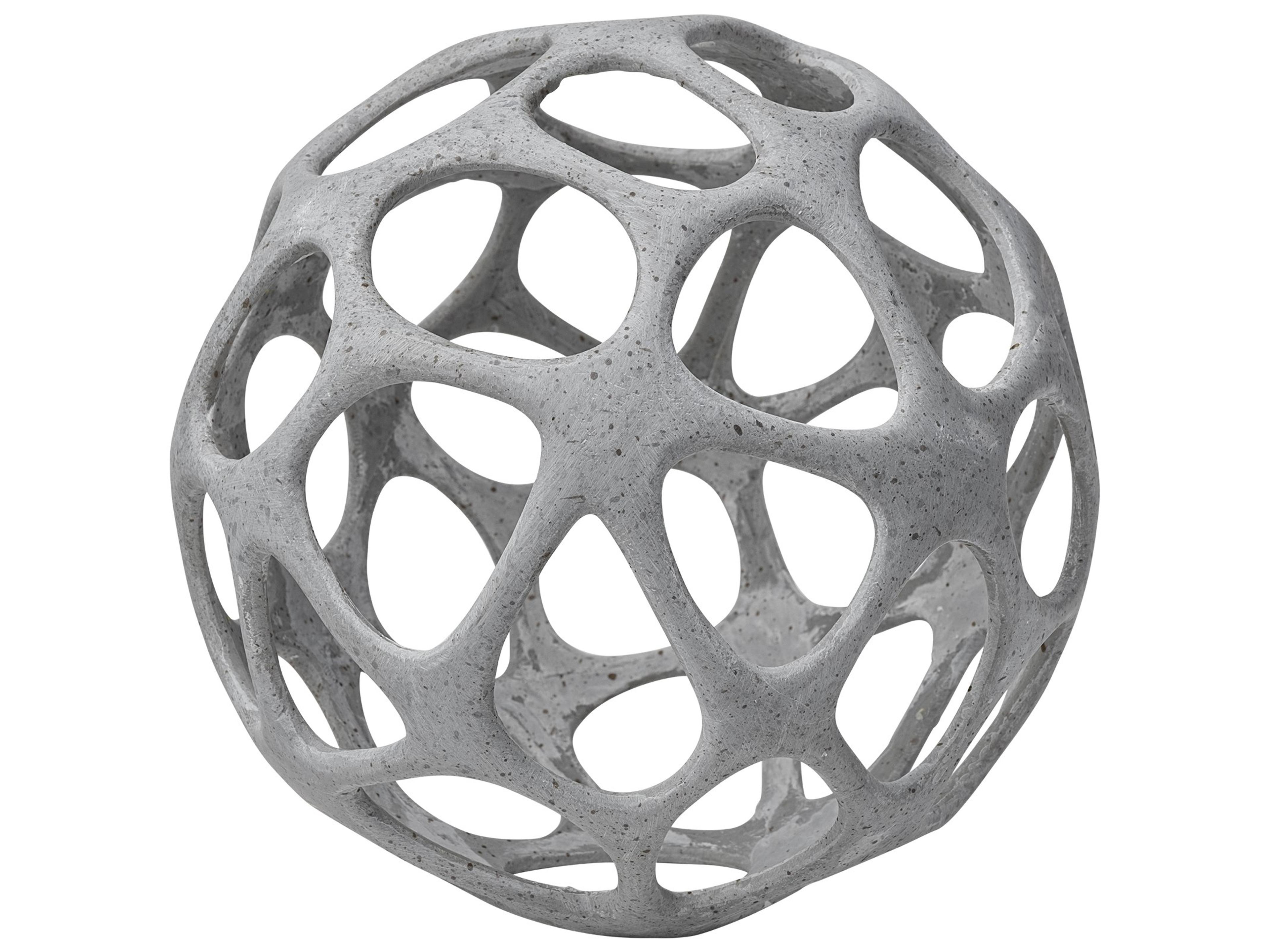 Spiro 7L x 7W Off-White Hollow Decorative Orb