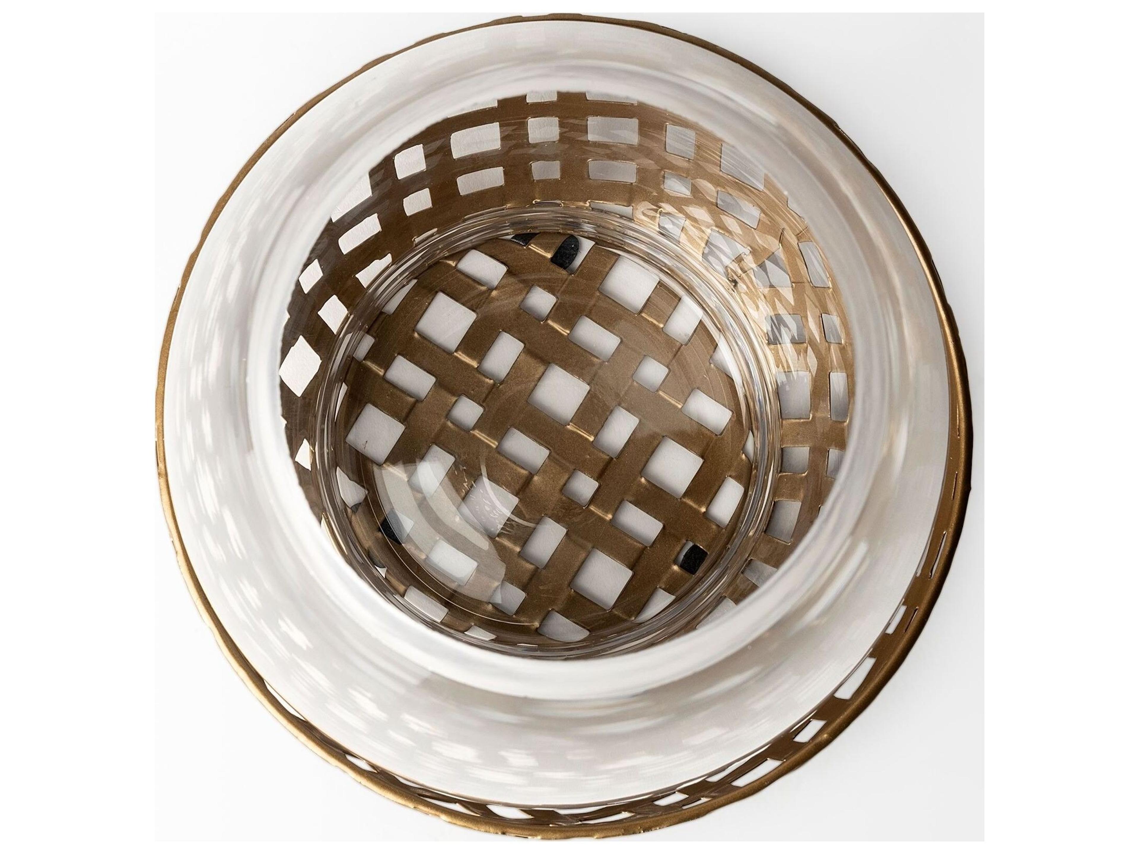 Mercana Reena I Small Gold Woven Metal Base Table Candle Holder