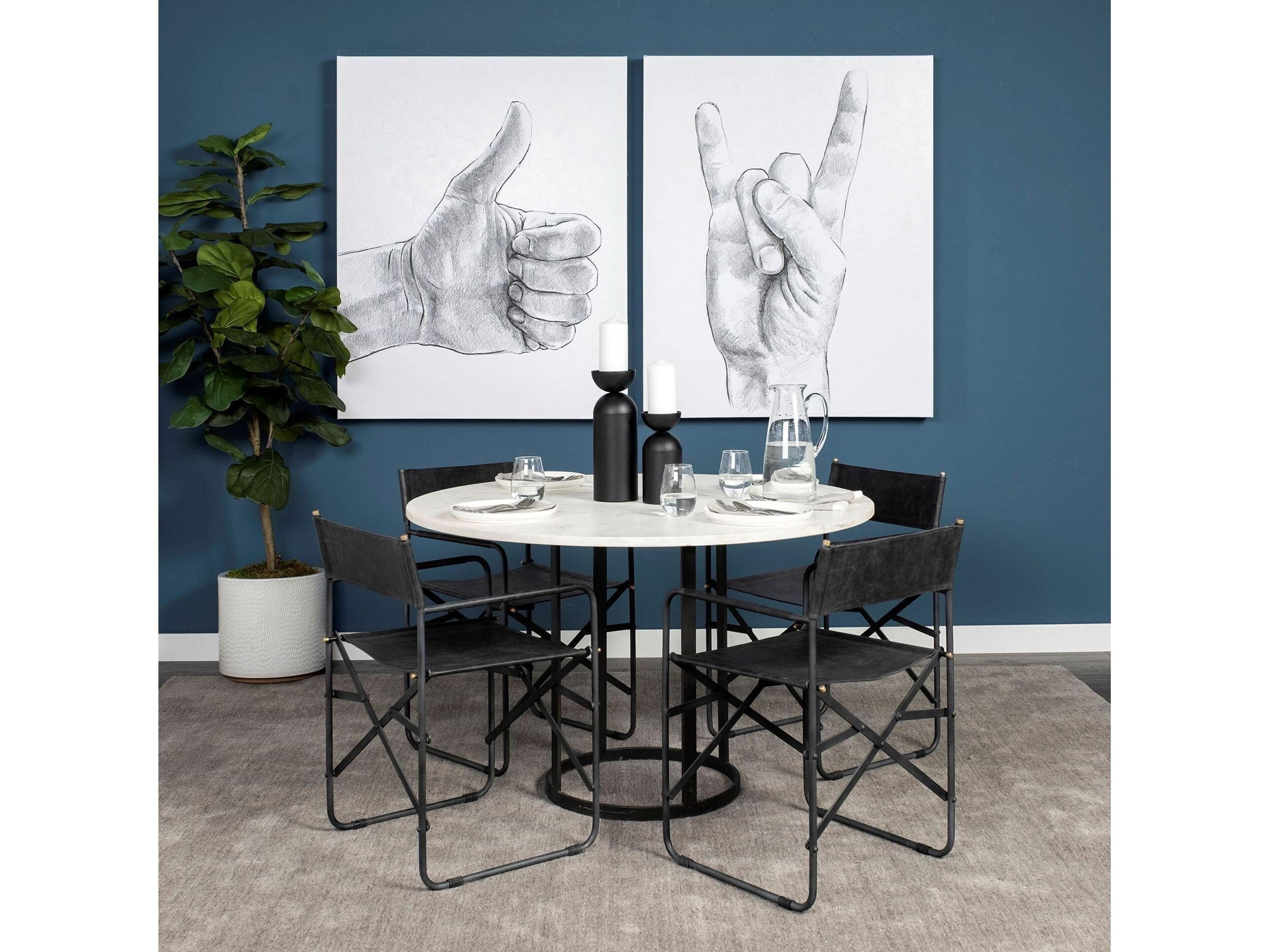 Mercana Alex Small Black Metal Cylindrical Table Candle Holder