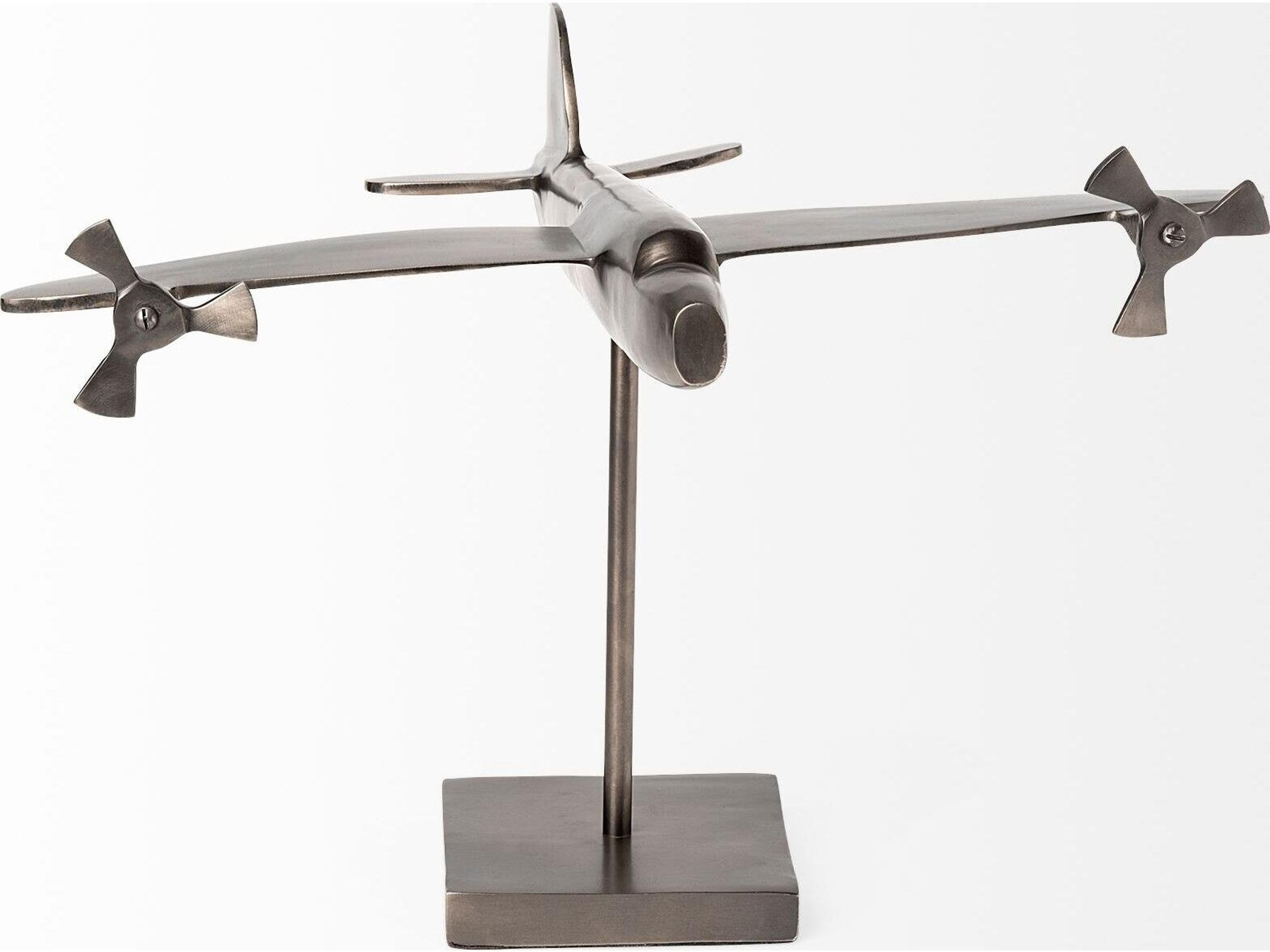 Mercana Maverick I 12L x 16W Gray Metal Bomber Plane