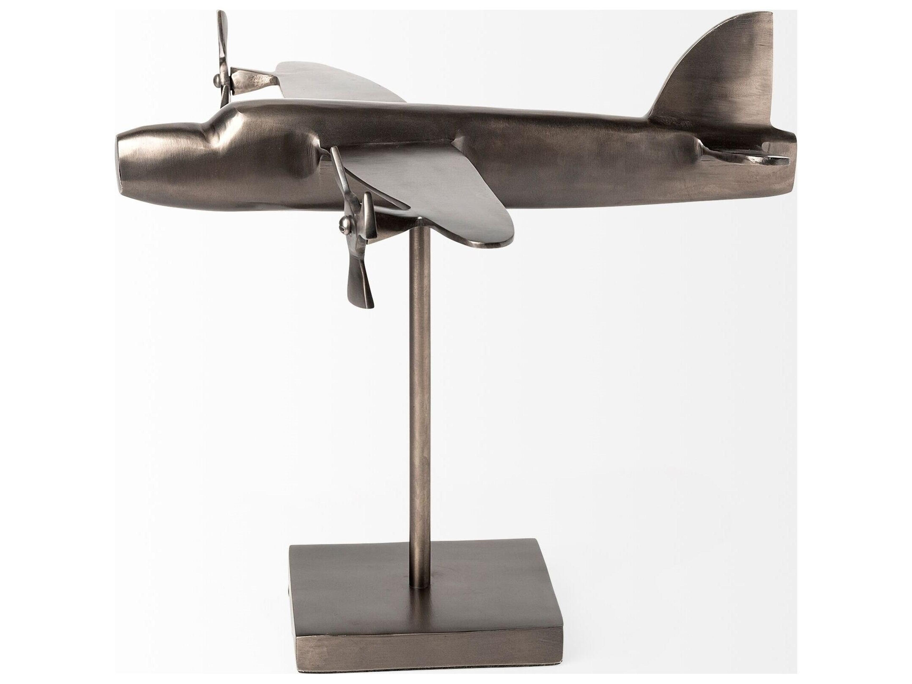 Mercana Maverick I 12L x 16W Gray Metal Bomber Plane