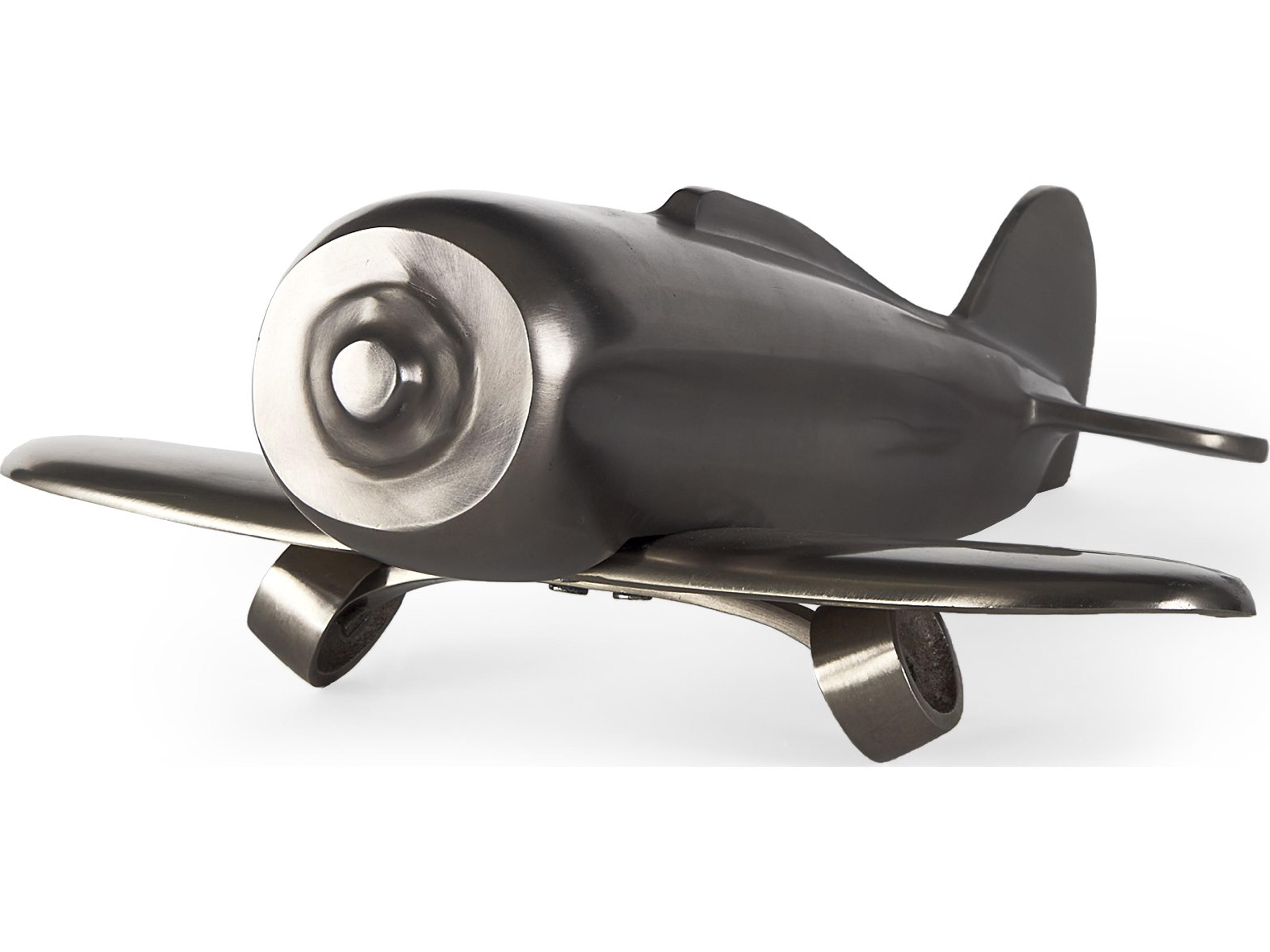 Maverick II 13L x 11W Gray Metal Fighter Plane