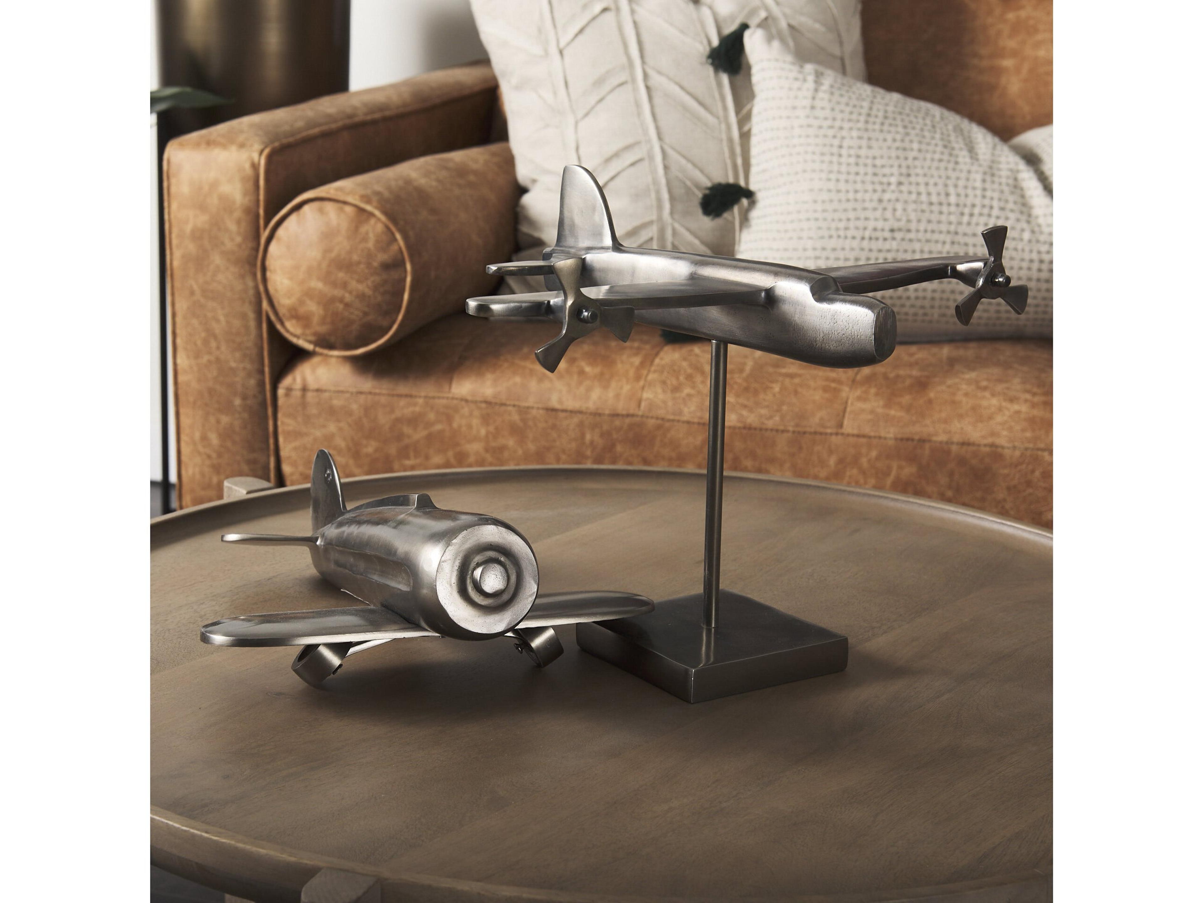 Mercana Maverick II 13L x 11W Gray Metal Fighter Plane