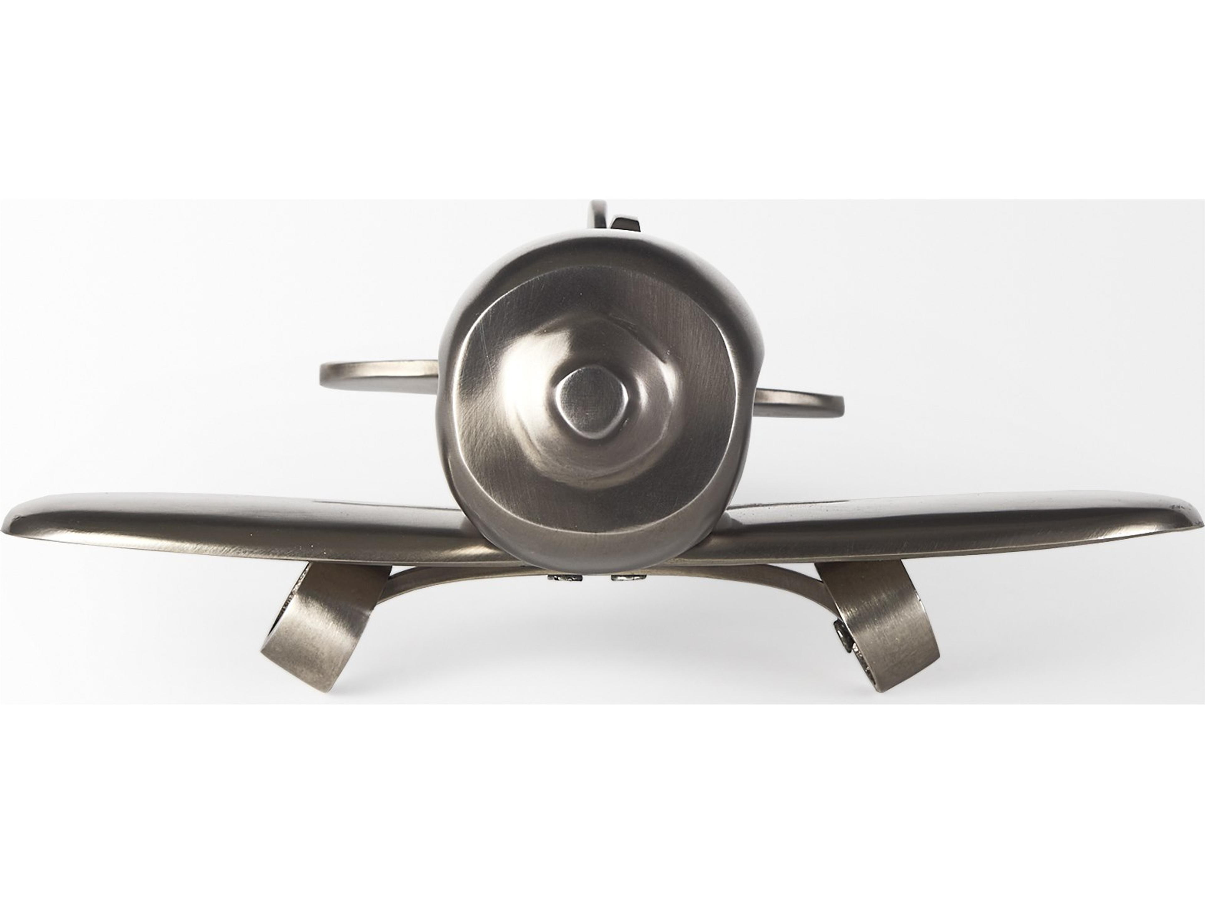 Mercana Maverick II 13L x 11W Gray Metal Fighter Plane