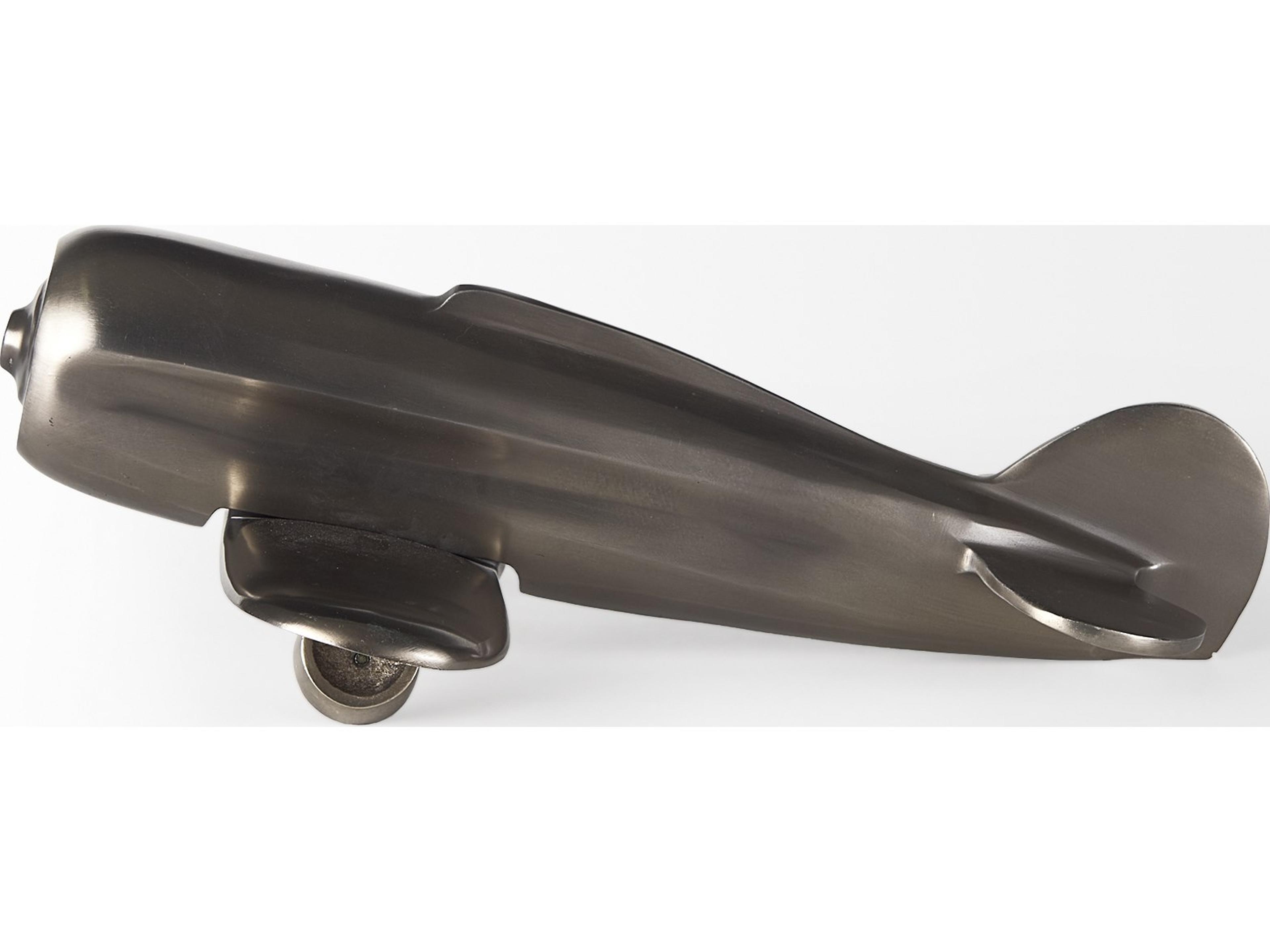 Mercana Maverick II 13L x 11W Gray Metal Fighter Plane