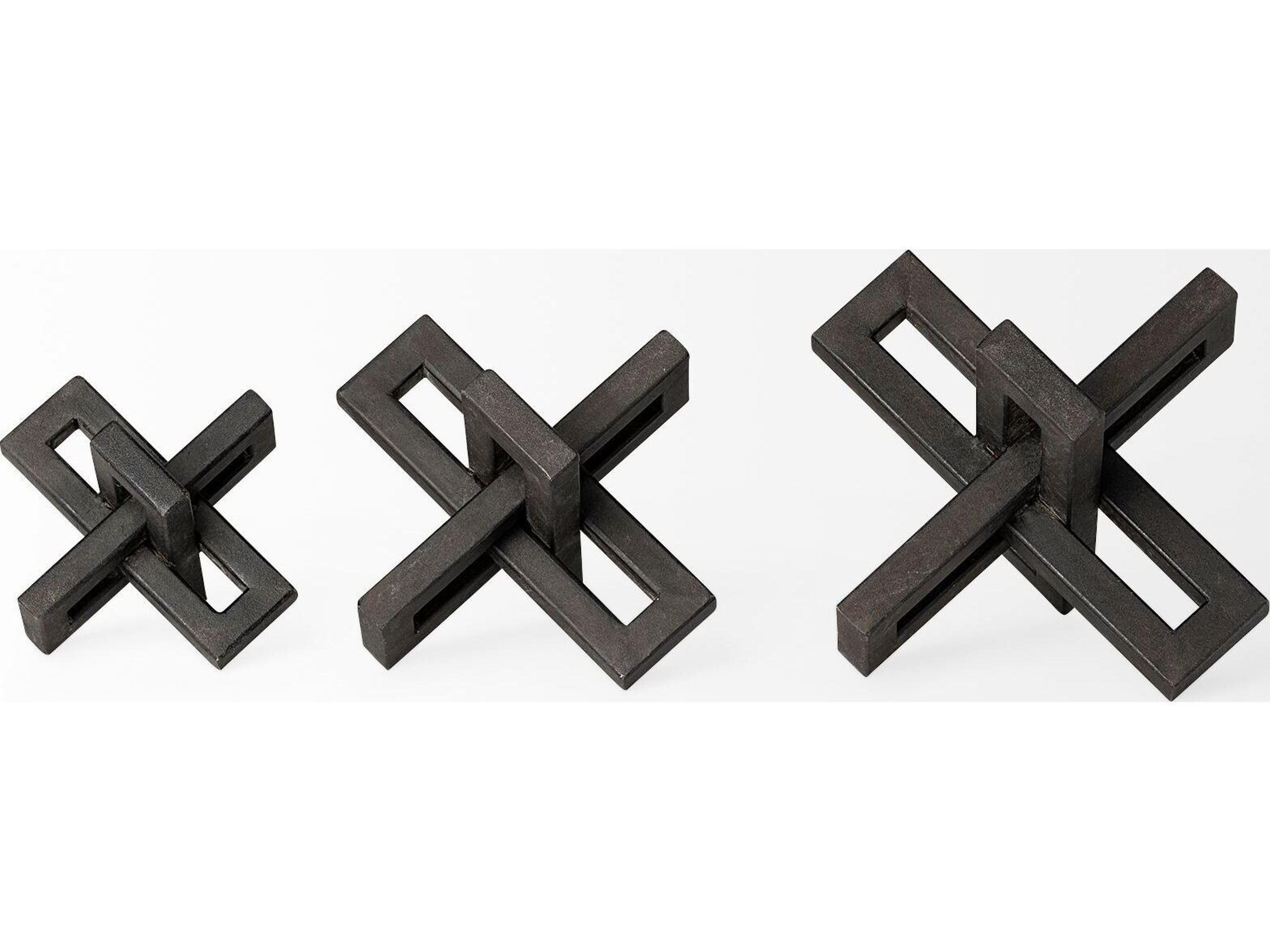 Mercana Aleph (Set of 3) Black Metal Small Medium & Large Jacks