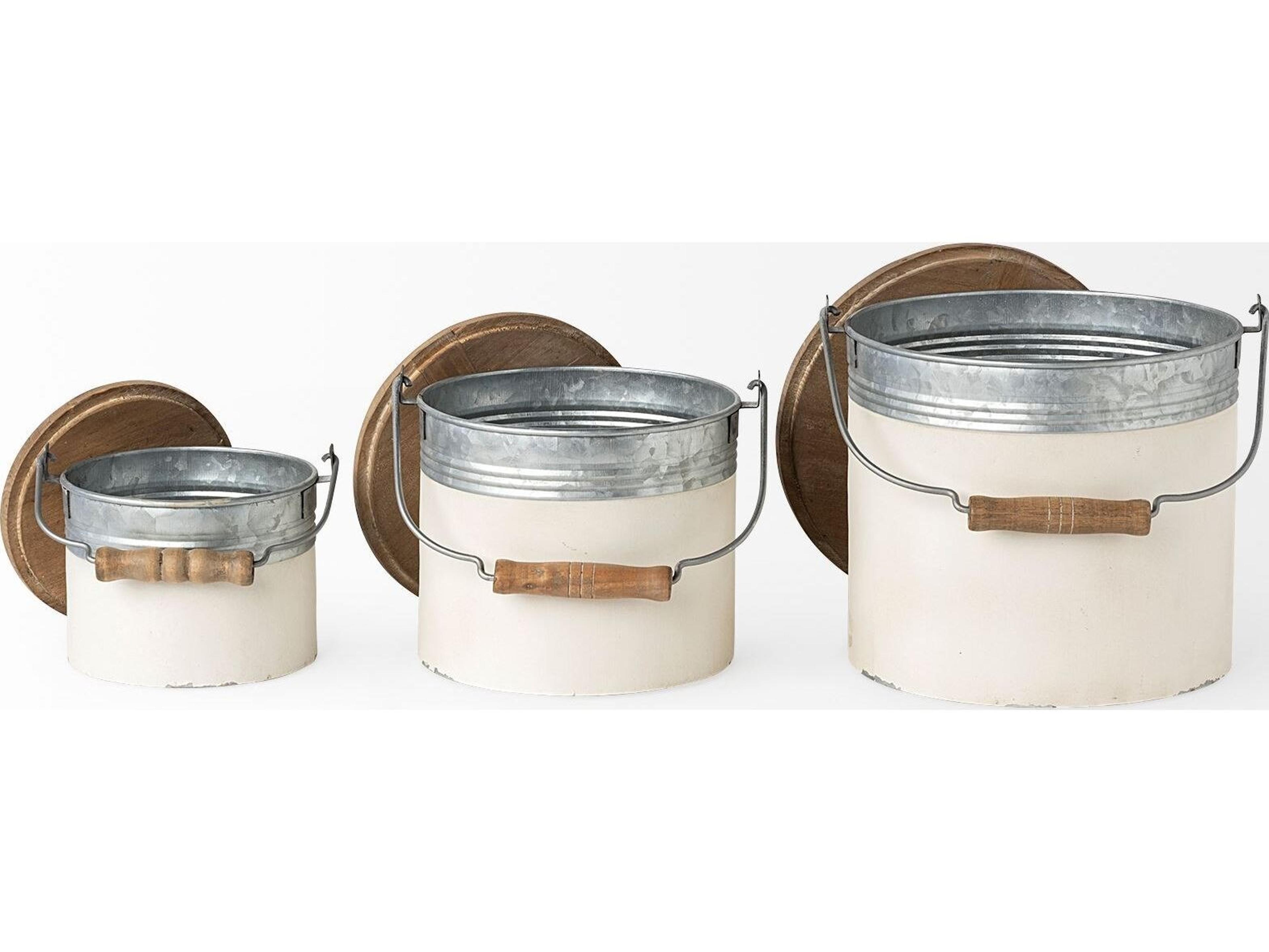 Mercana Alani (Set of 3) White Metal Storage Boxes