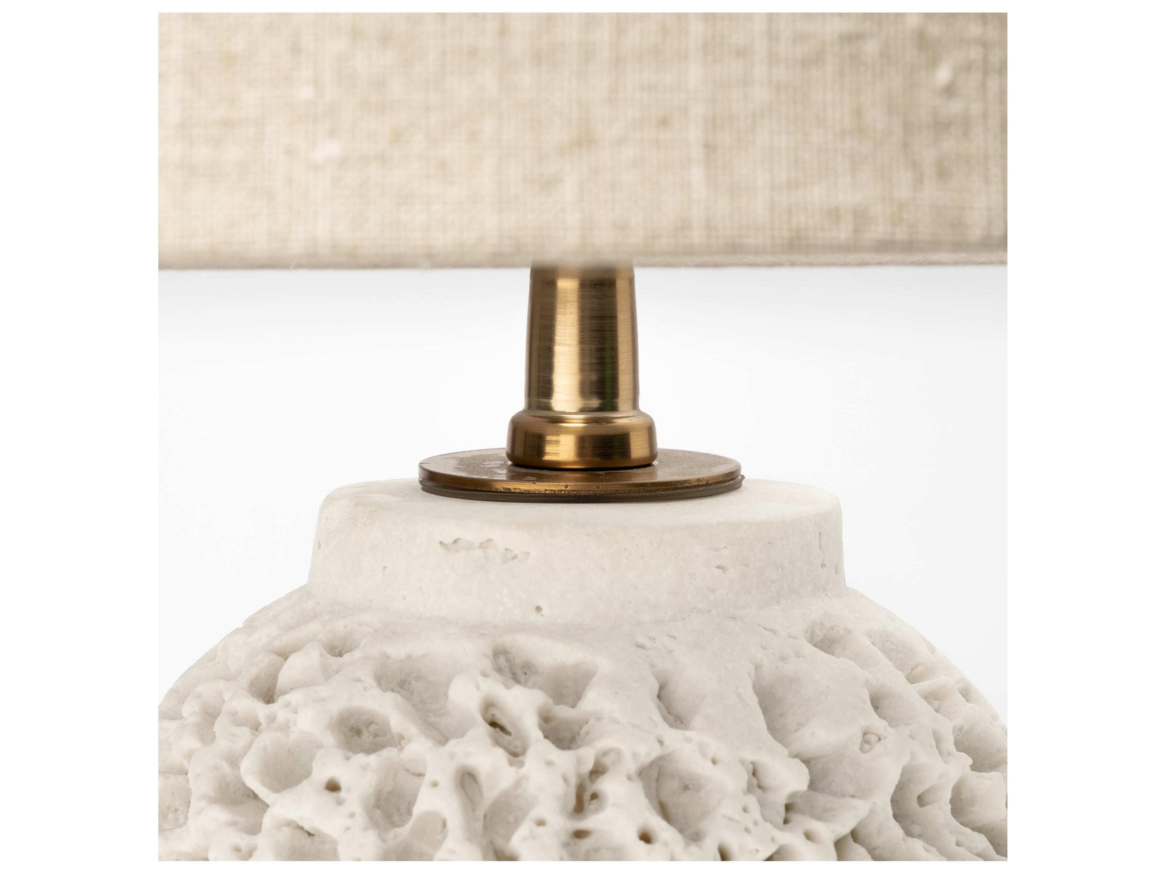 Mercana Mariam (26"H) Cream Coral-Inspired Base Table Lamp