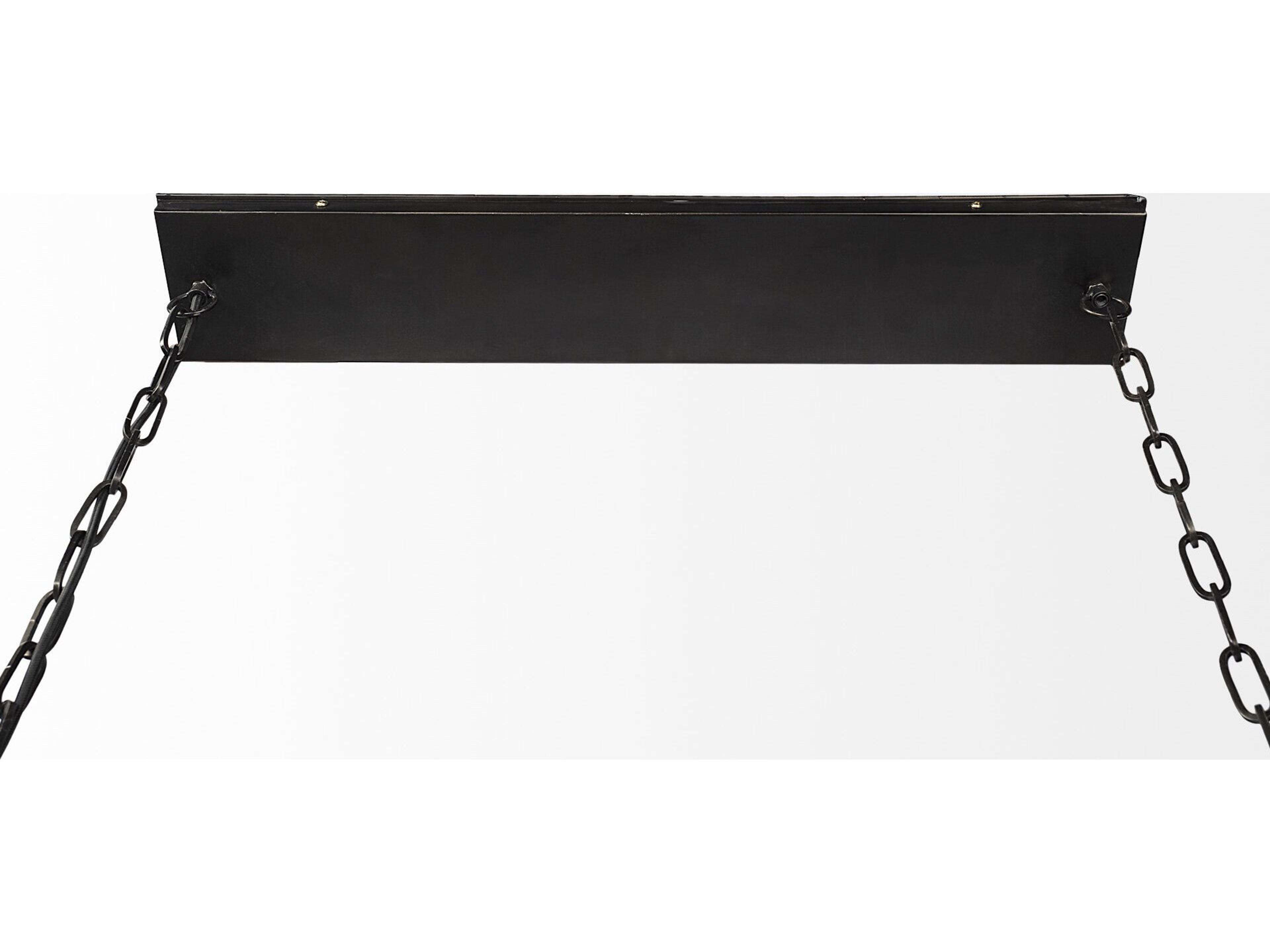 Mercana Josie (42"x14.5"x20") Natural Wood Chassis Six Light Chandelier