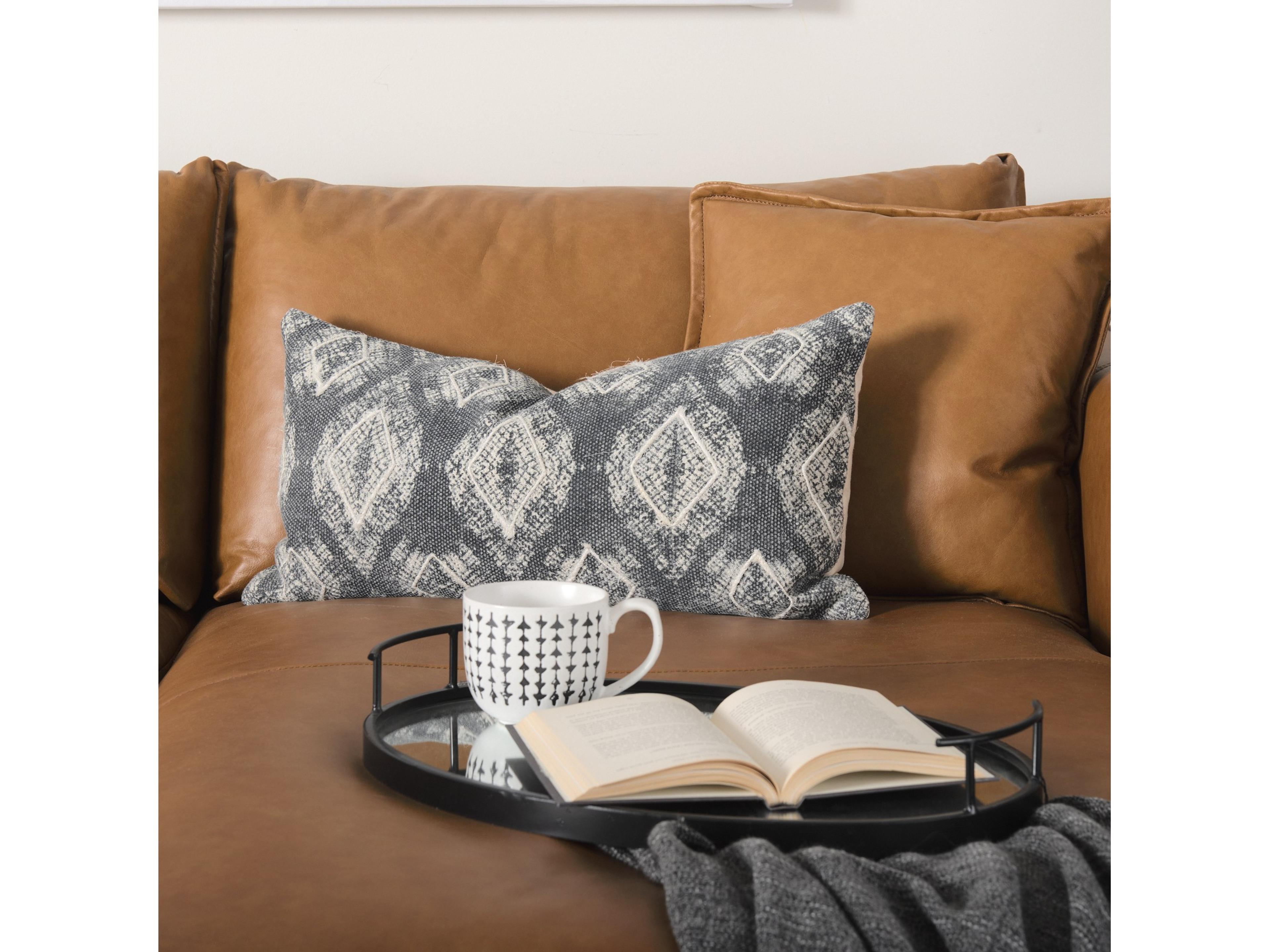 Mercana Ansel 20L x 14W Black Metal Mirrored Bottom Oval Serving Tray