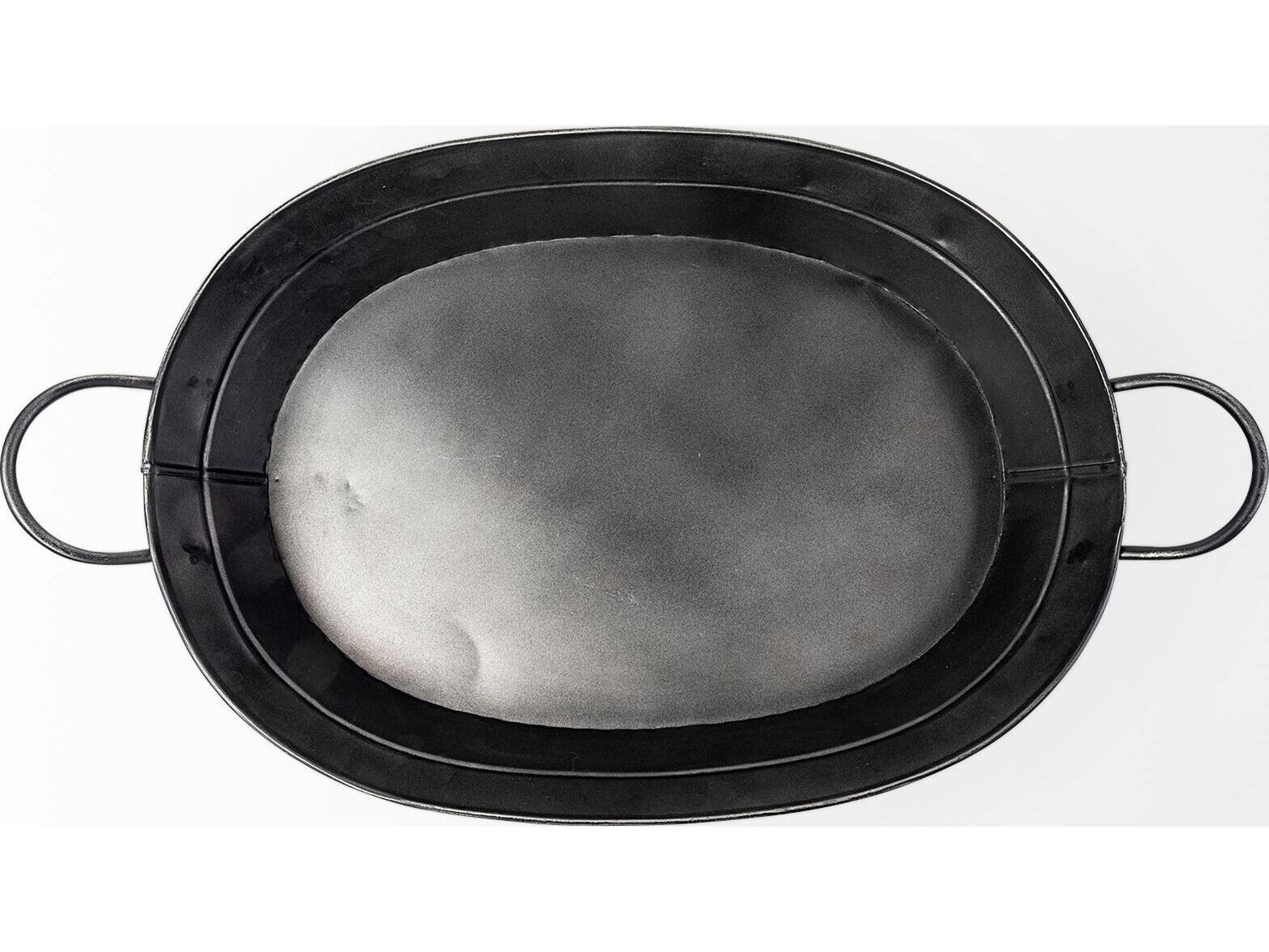 Mercana Reno 20L x 14W Black Metal Vintage Inspired Basket