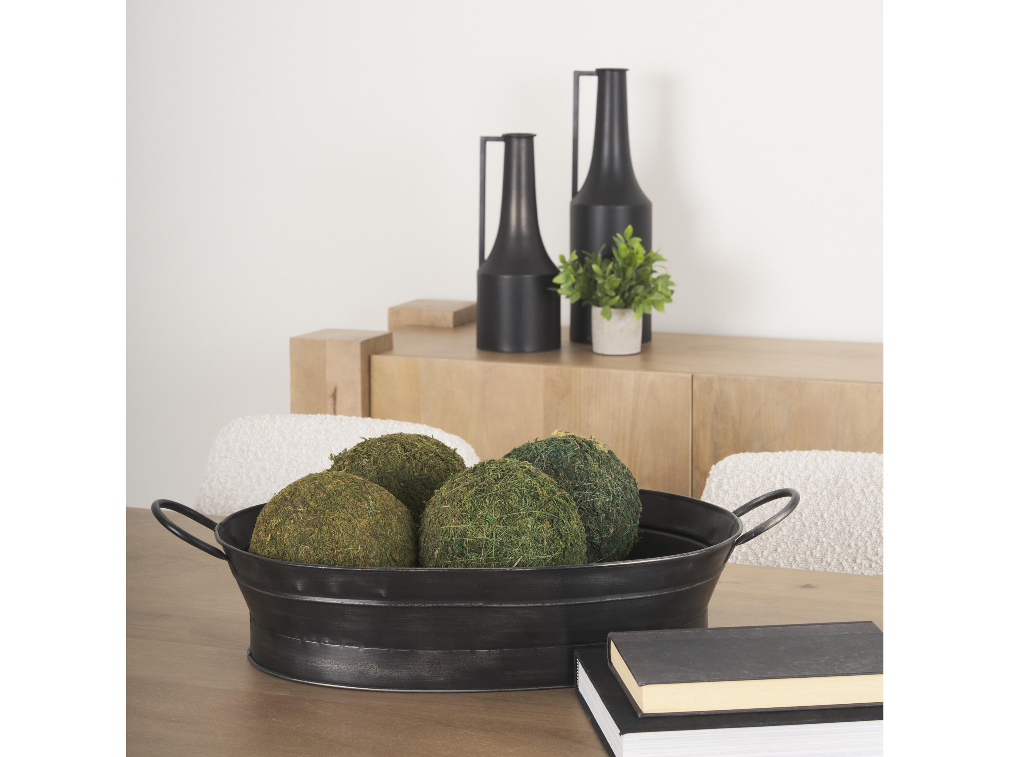 Mercana Reno 20L x 14W Black Metal Vintage Inspired Basket