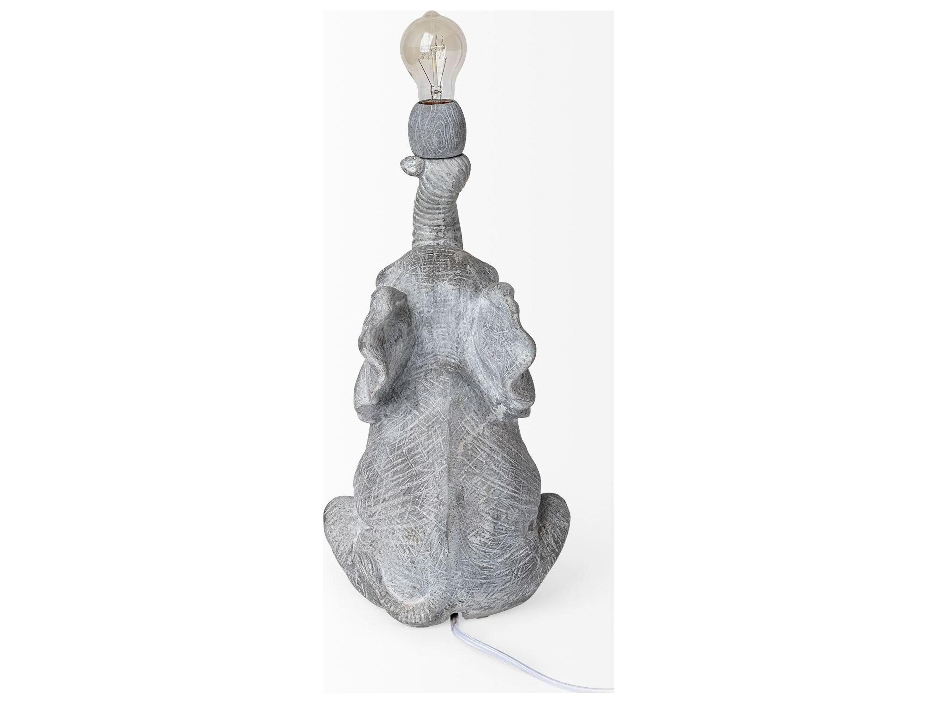 Mercana Tantor (15.9"H) Gray Resin Elephant Calf Table Lamp