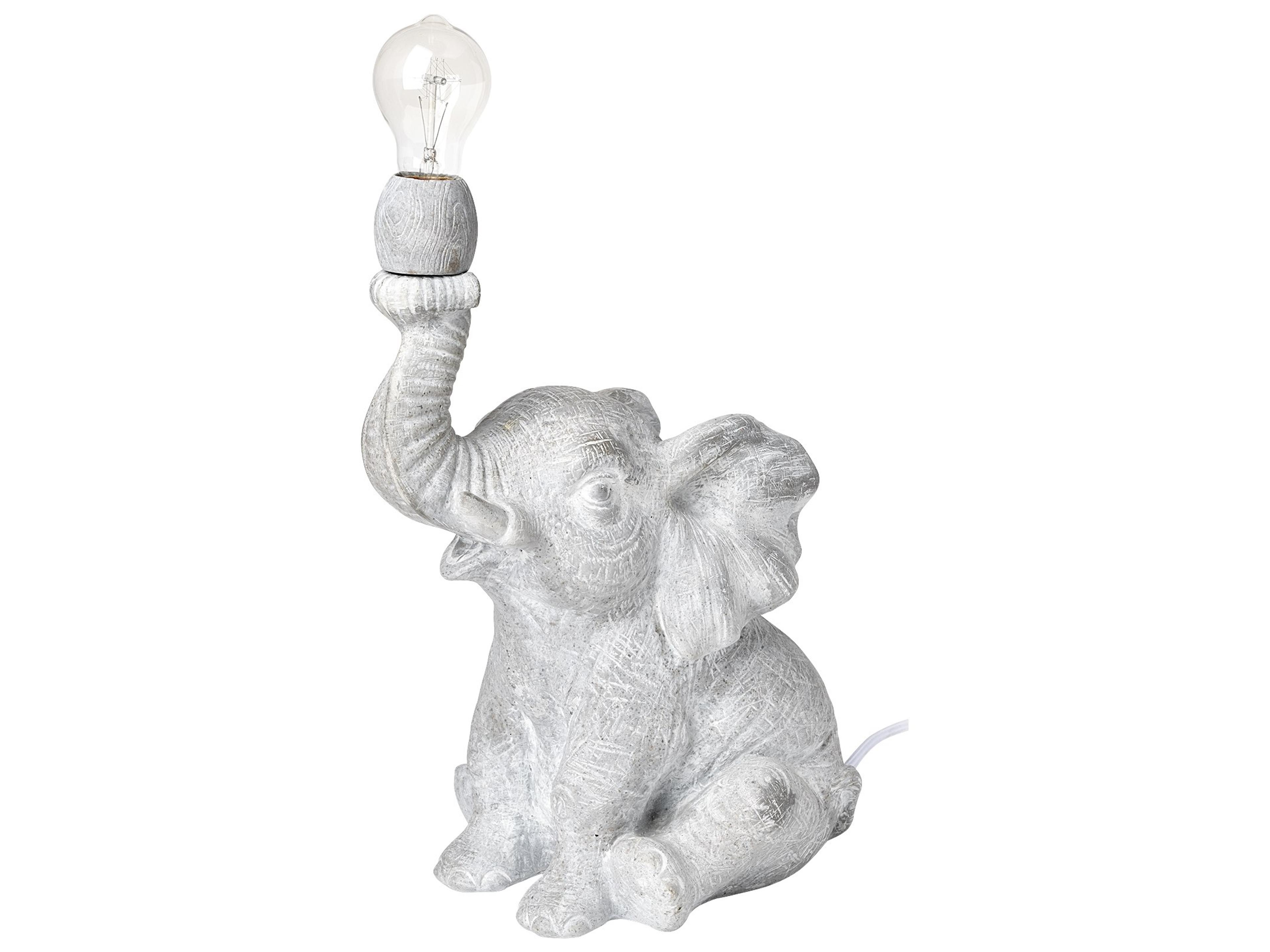 Mercana Tantor (15.9"H) Gray Resin Elephant Calf Table Lamp