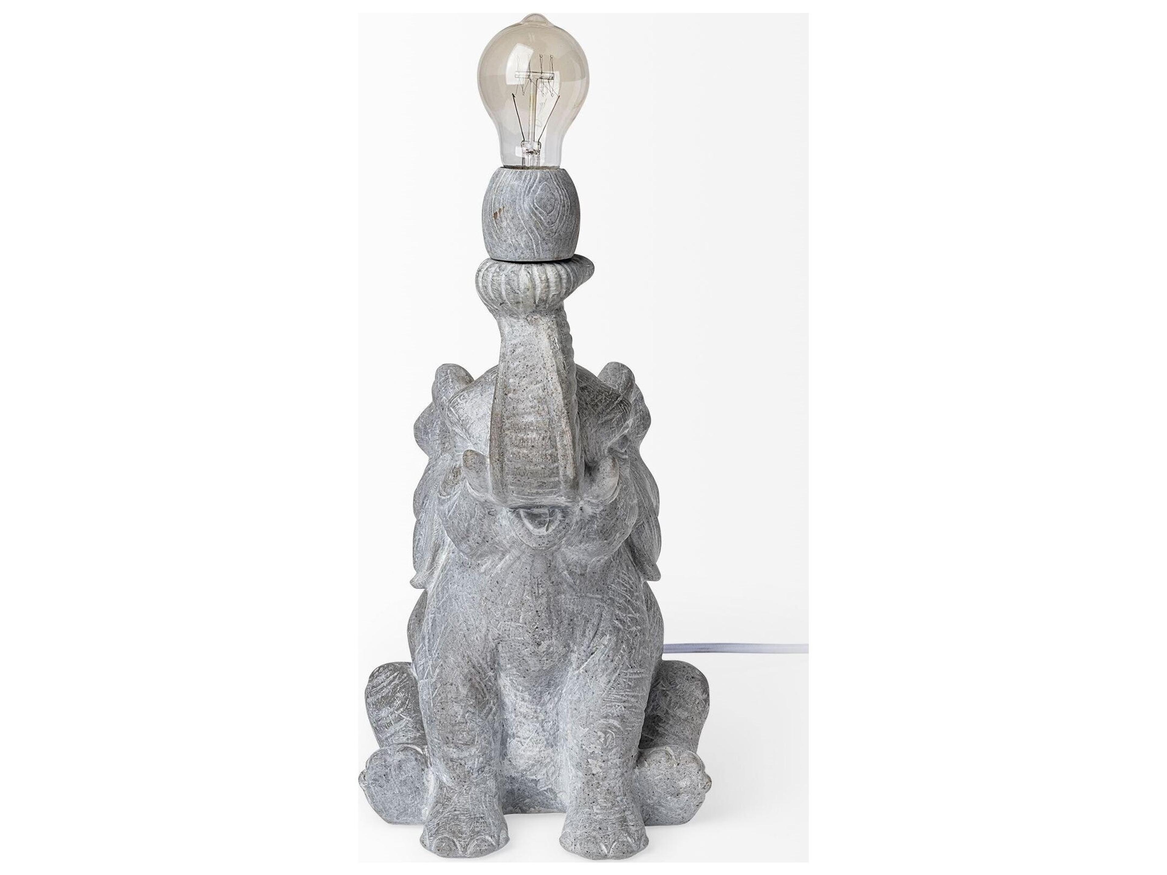 Mercana Tantor (15.9"H) Gray Resin Elephant Calf Table Lamp
