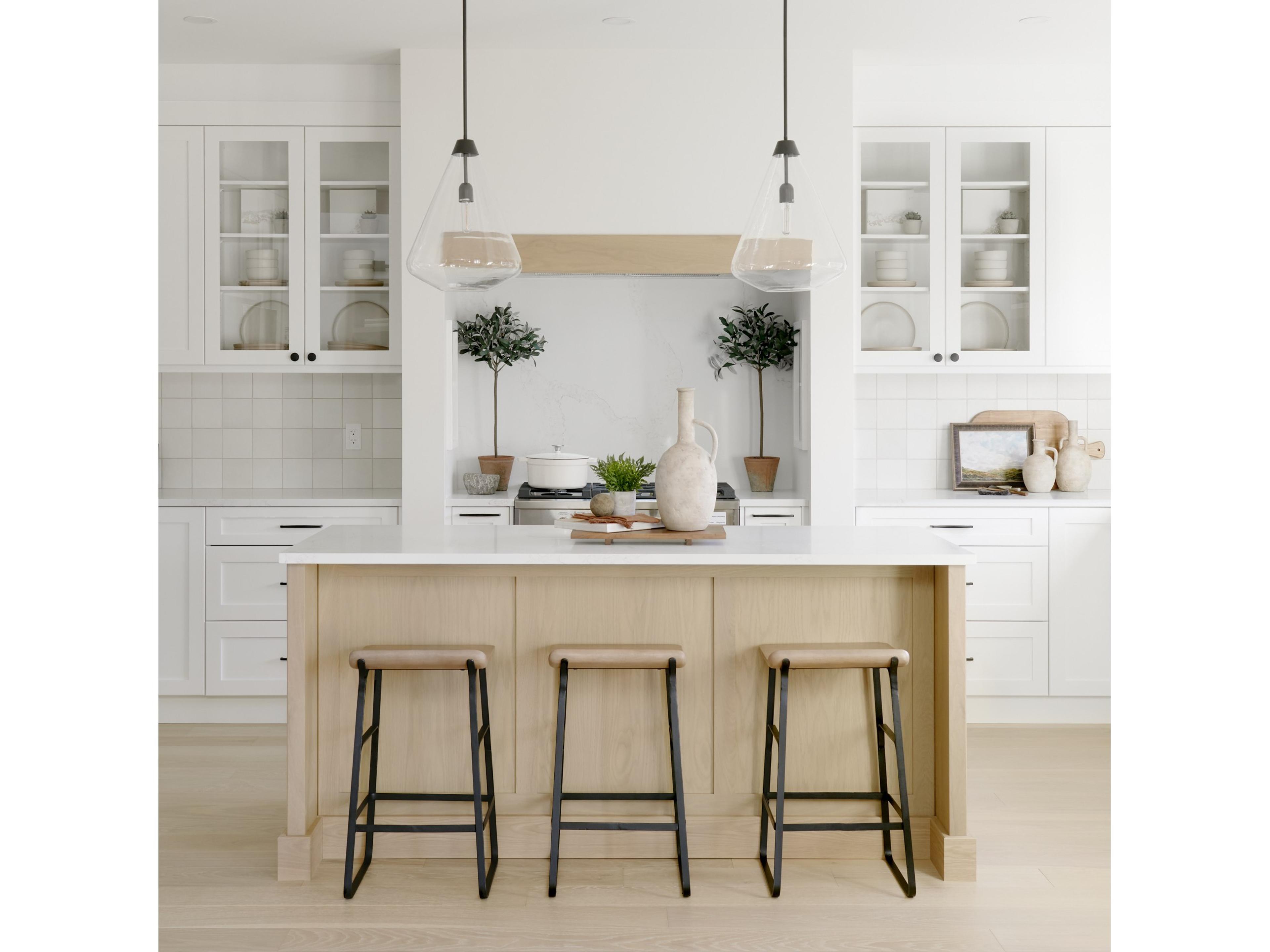 Mercana Conan 25" Seat Height Brown Wood Seat Black Metal Frame Counter Stool