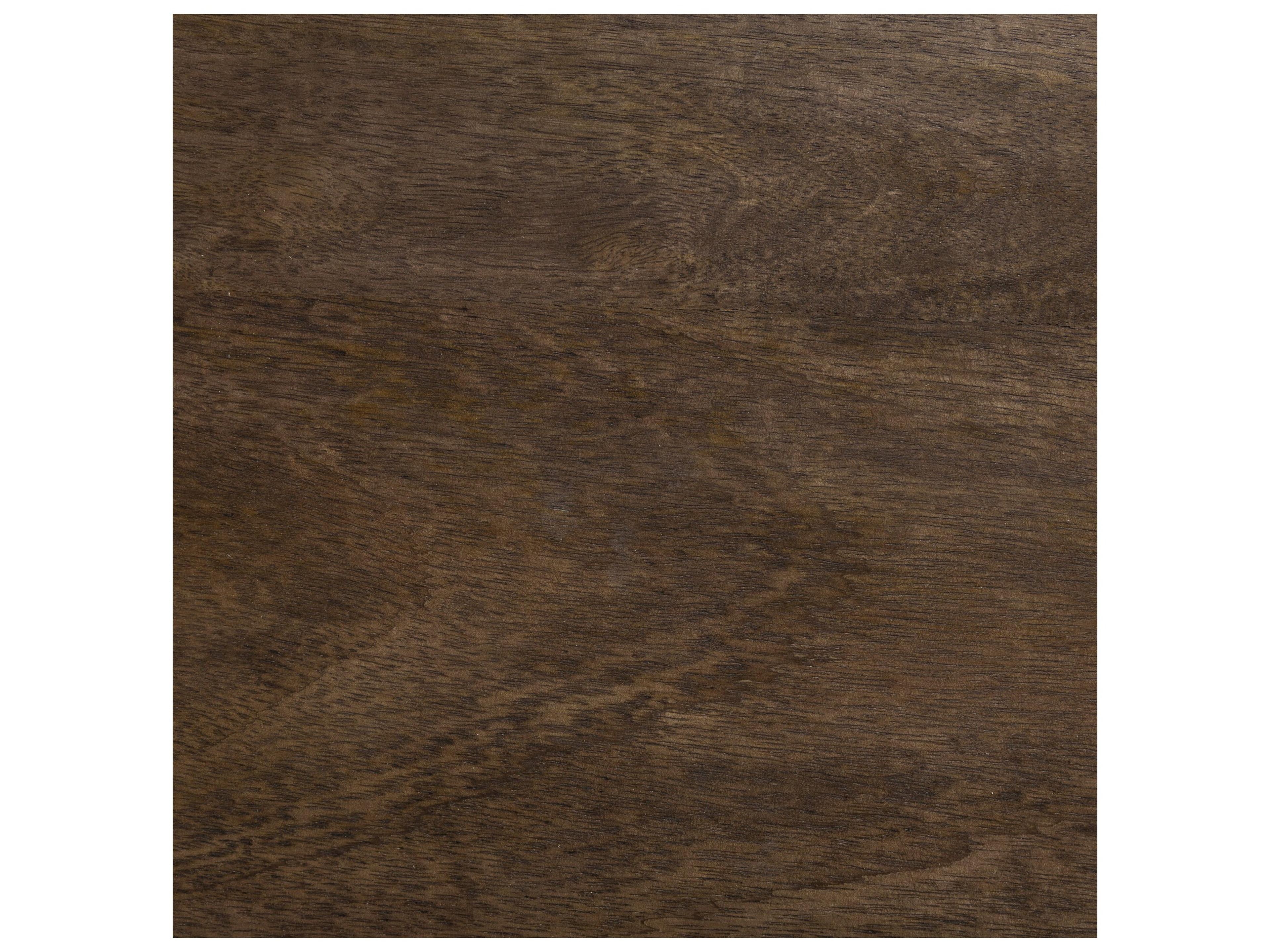 Mercana Glenn I 20L x 21W x 24H Dark Brown Wood w/ Black Iron Frame Square End/Side Table