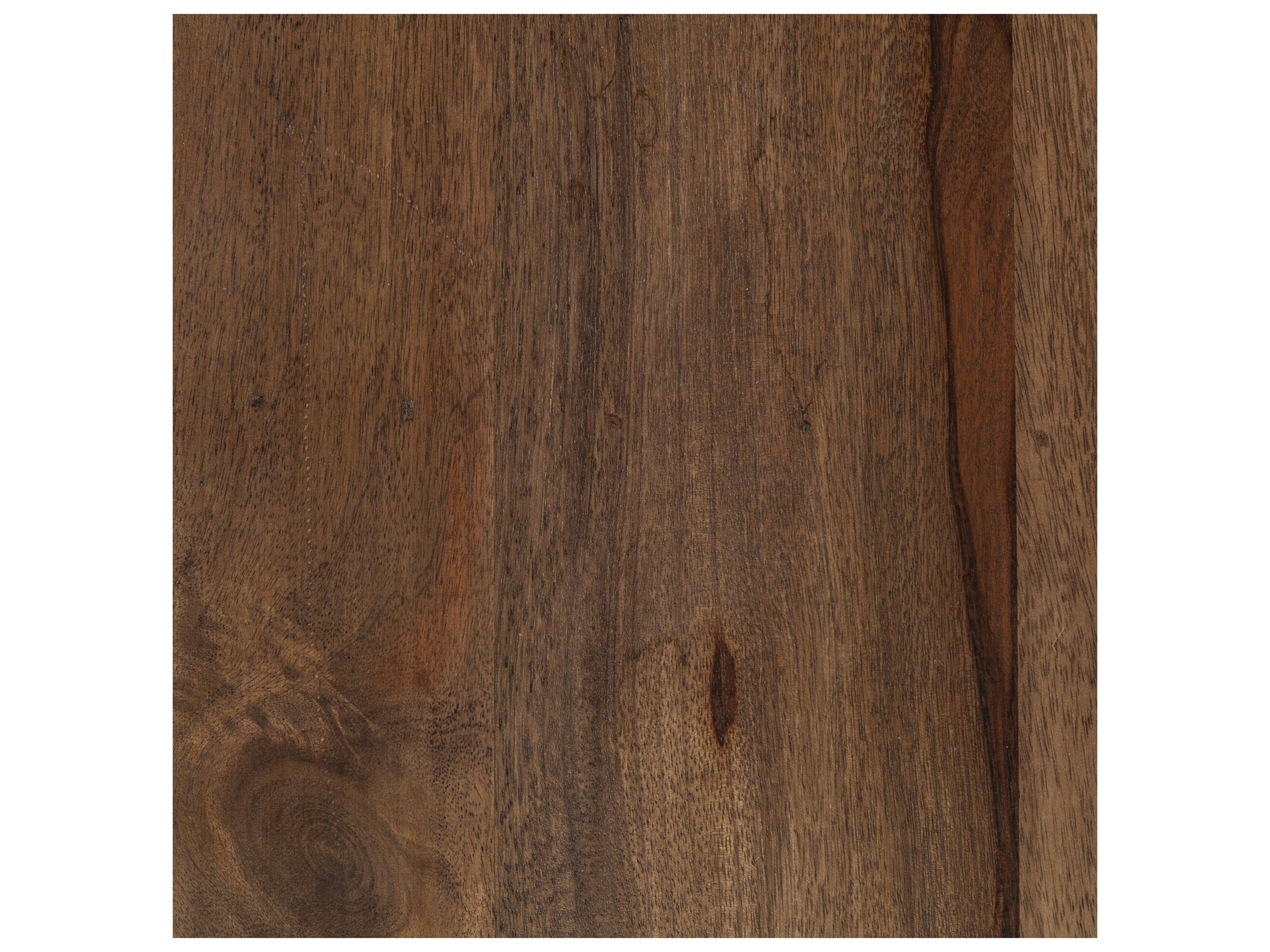 Mercana Glenn VII 56L x 22W Dark Brown Wood w/ Black Iron Frame, 3 Drawer Office Desk