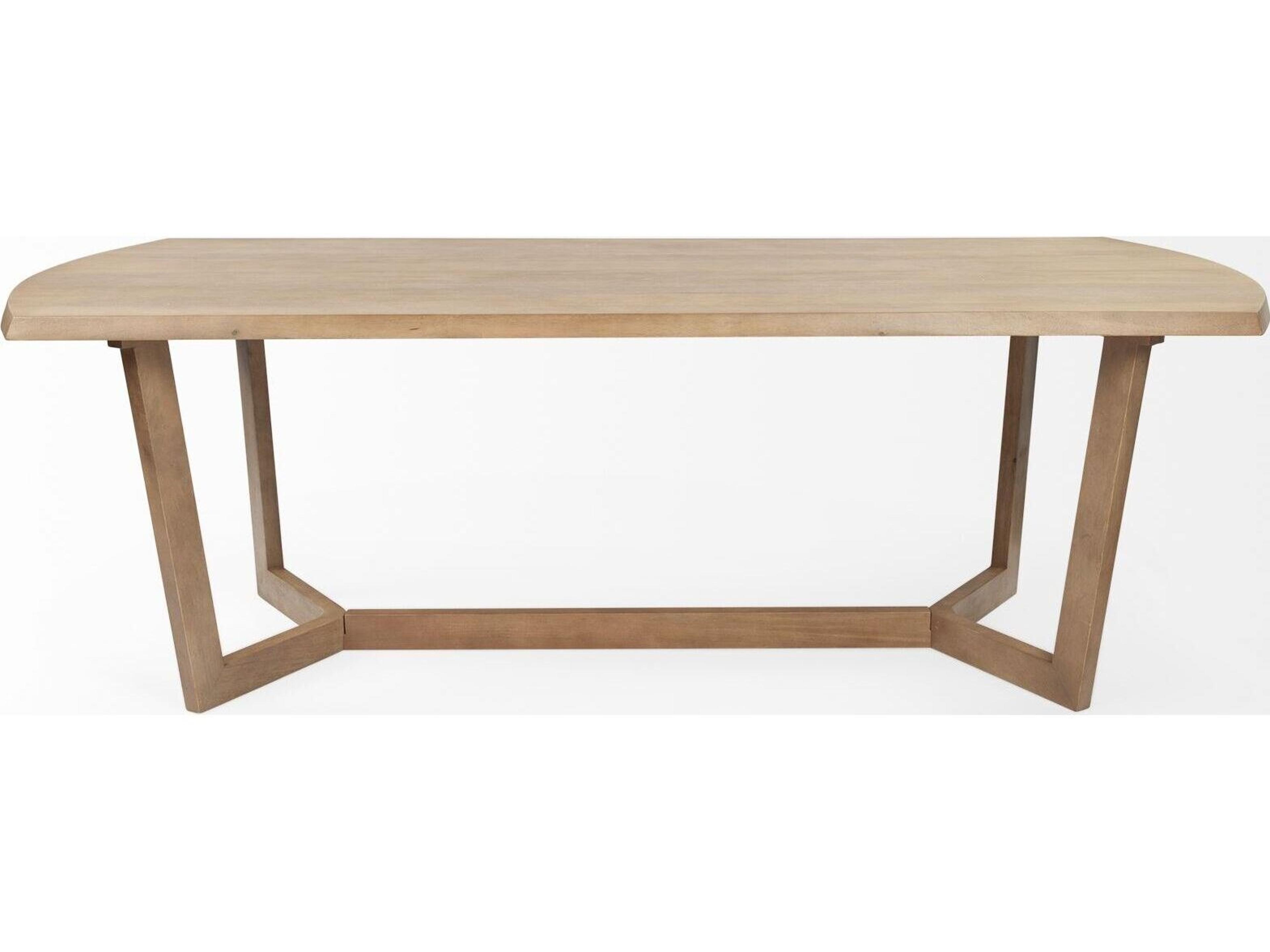 Mercana Denver 91.5x38 Rectangular Brown Solid Wood Top & Base Dining Table