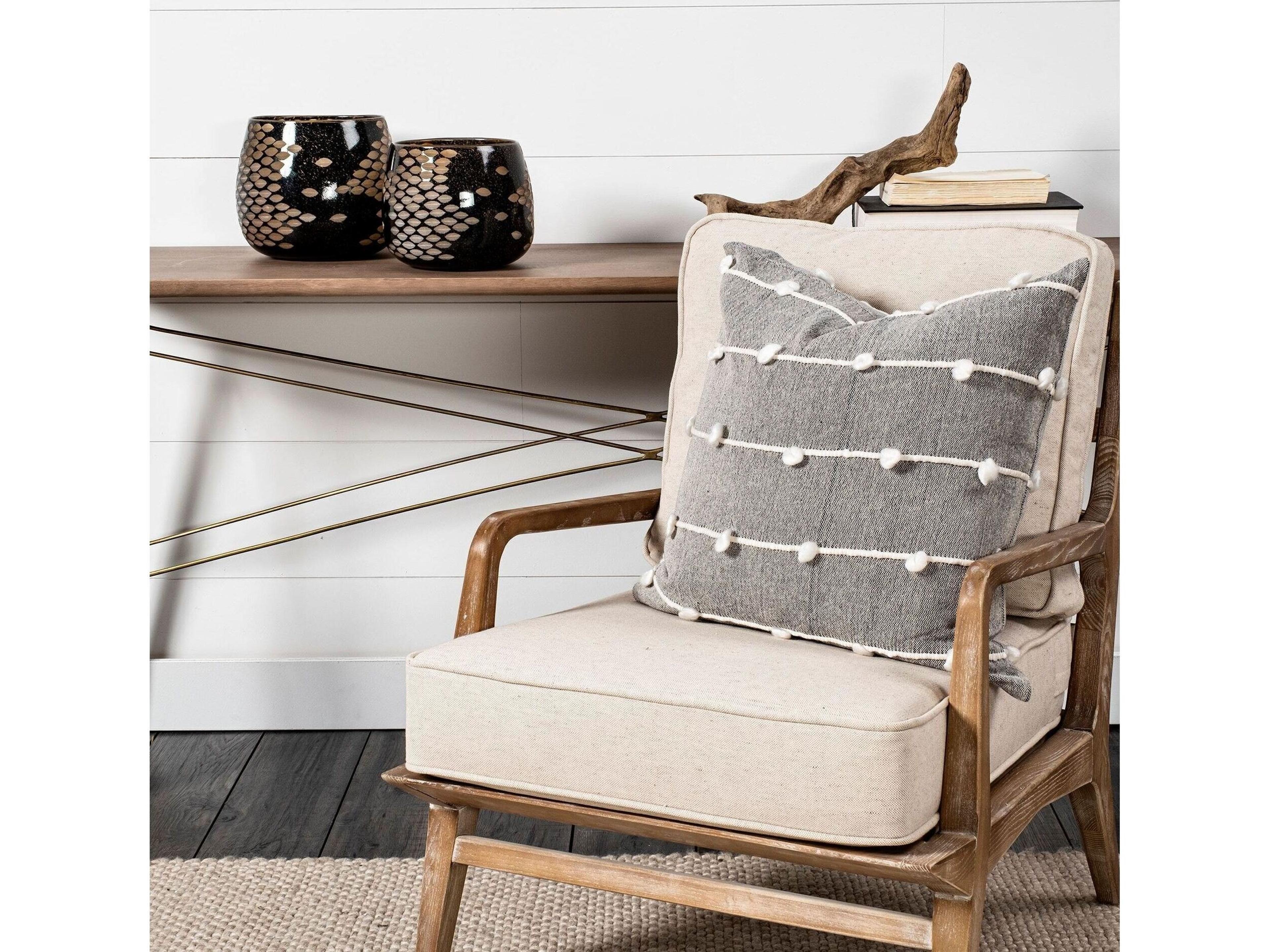 Mercana Mojave Small Black and Gold Detail Glass Vase