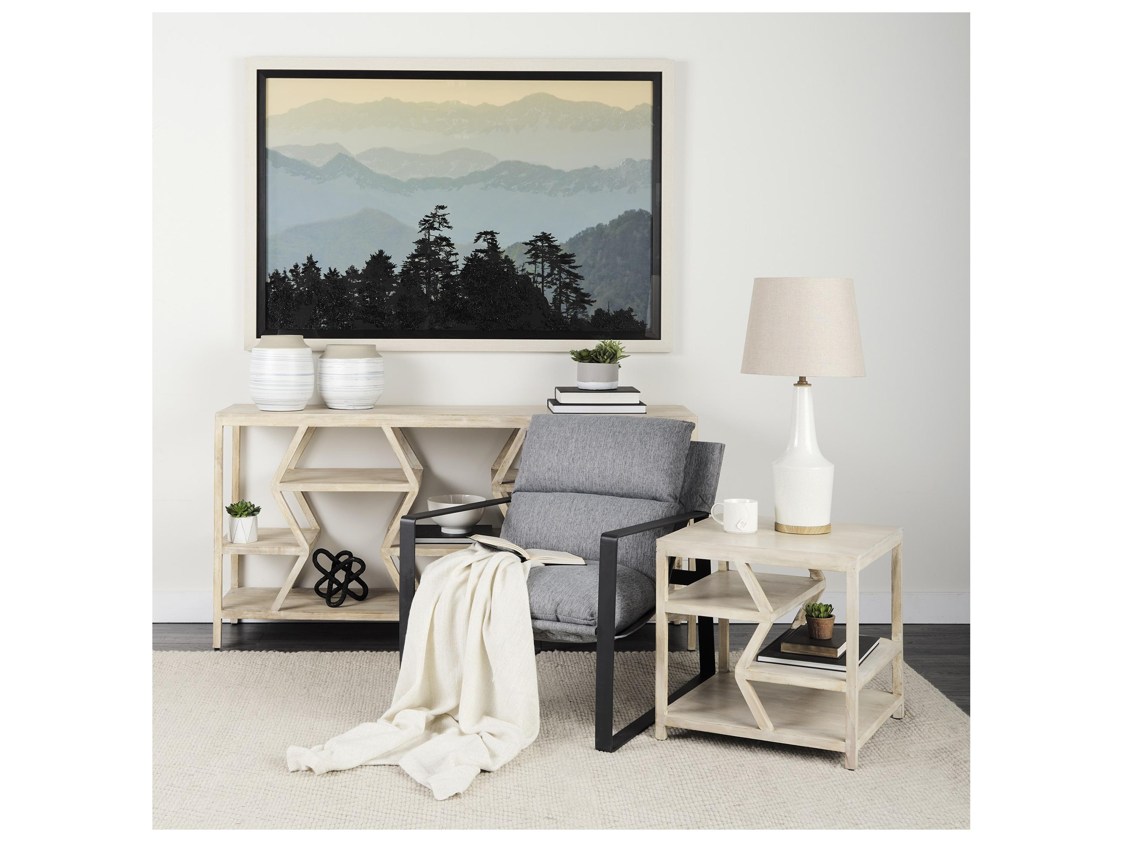 Mercana Sonnett Tall White/Blue Ceramic Vase