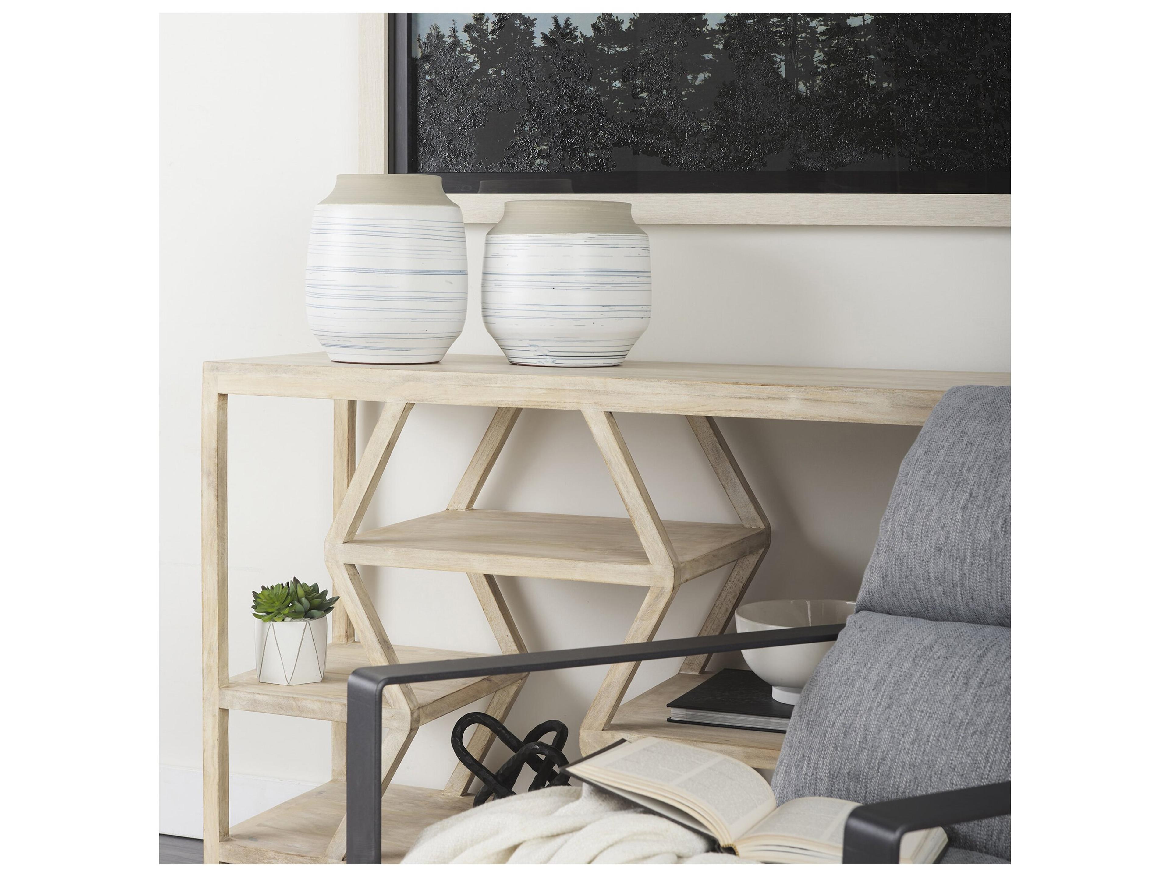 Mercana Sonnett Tall White/Blue Ceramic Vase