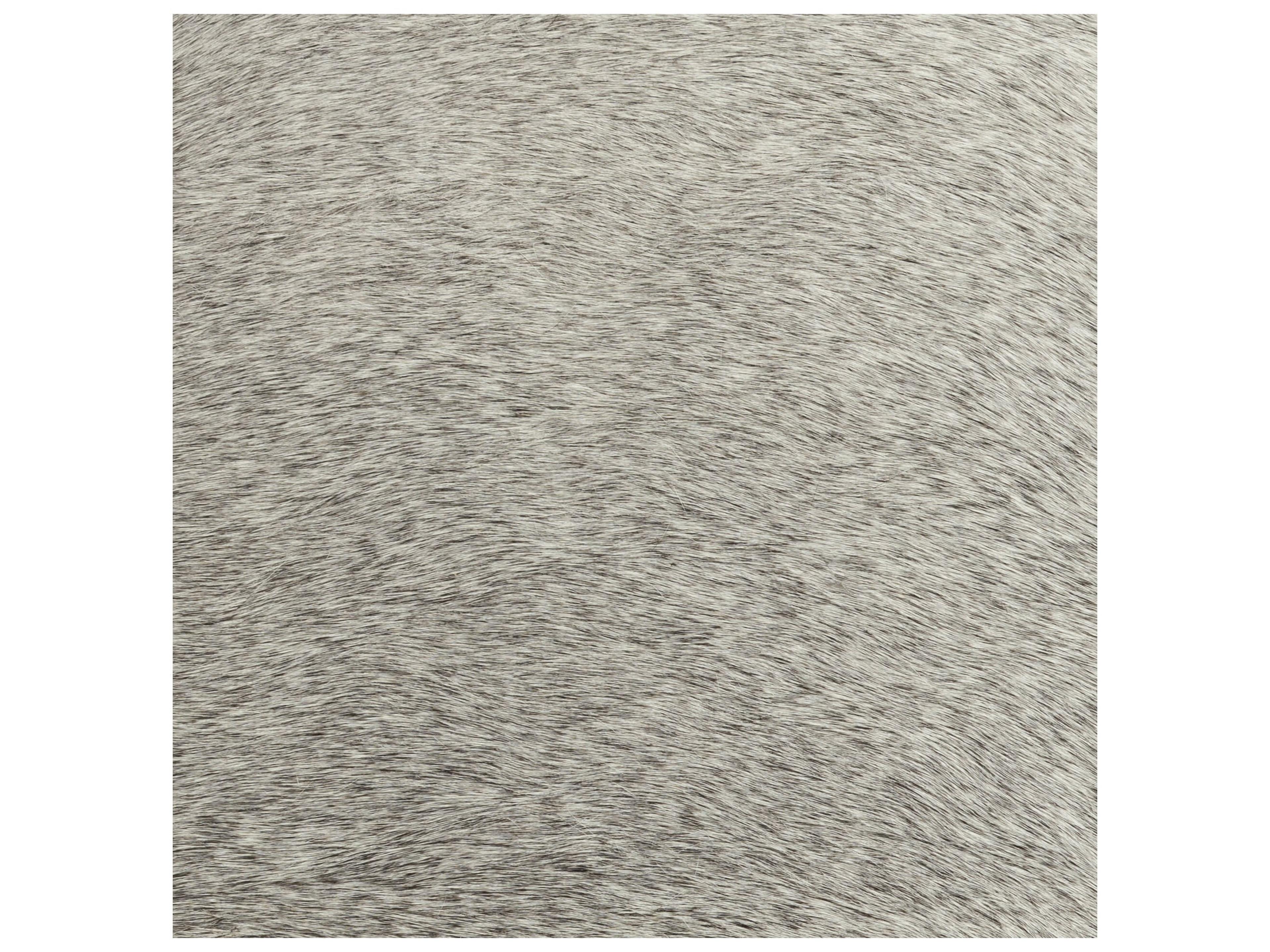 Mercana Zahavi 36" Gray Hair-On-hide W/Metal Base Ottoman