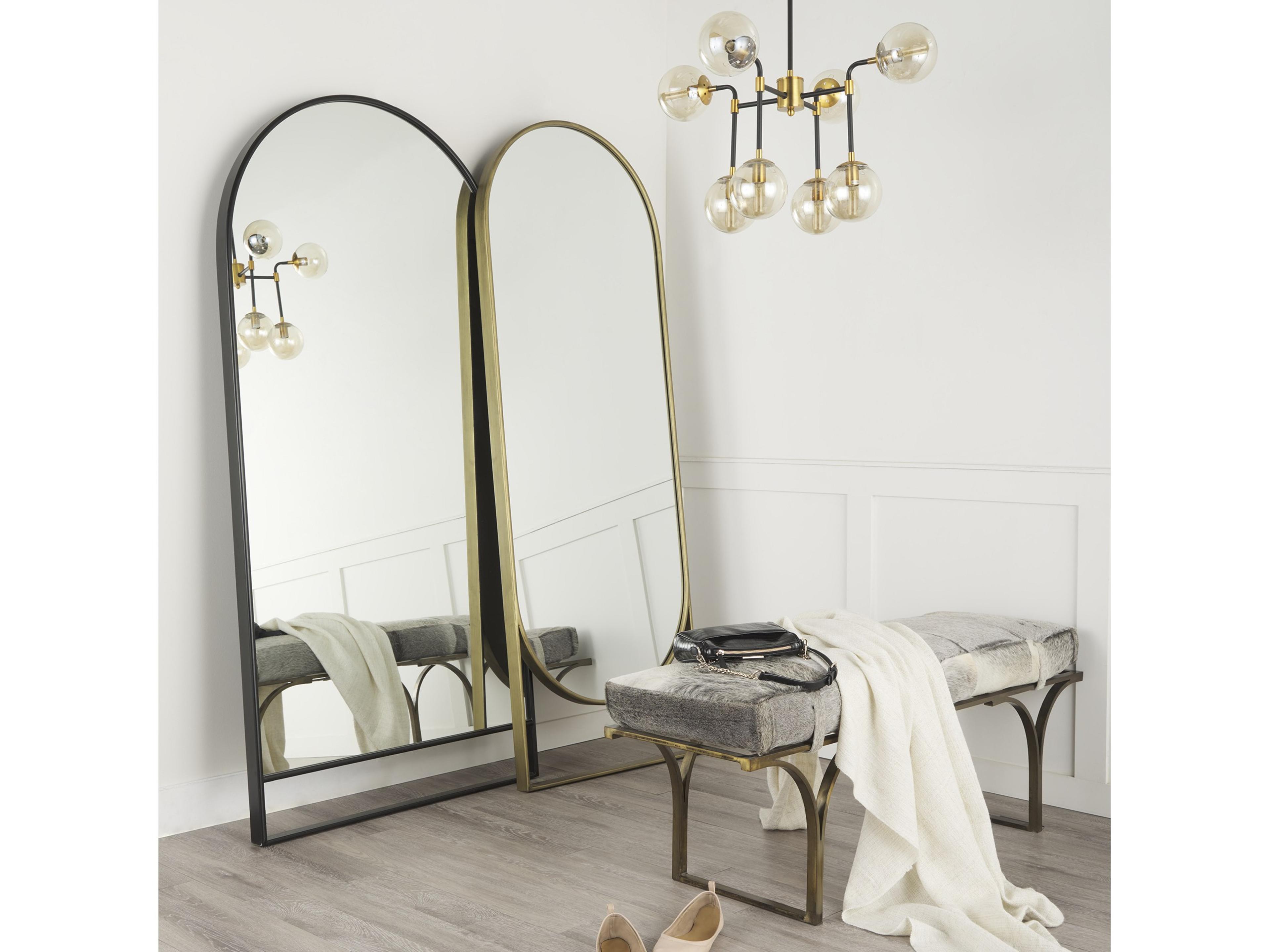 Mercana Jessie 55L x 16W White/Gray Hair-On-Hide Seat W/Gold Metal Base Accent Bench