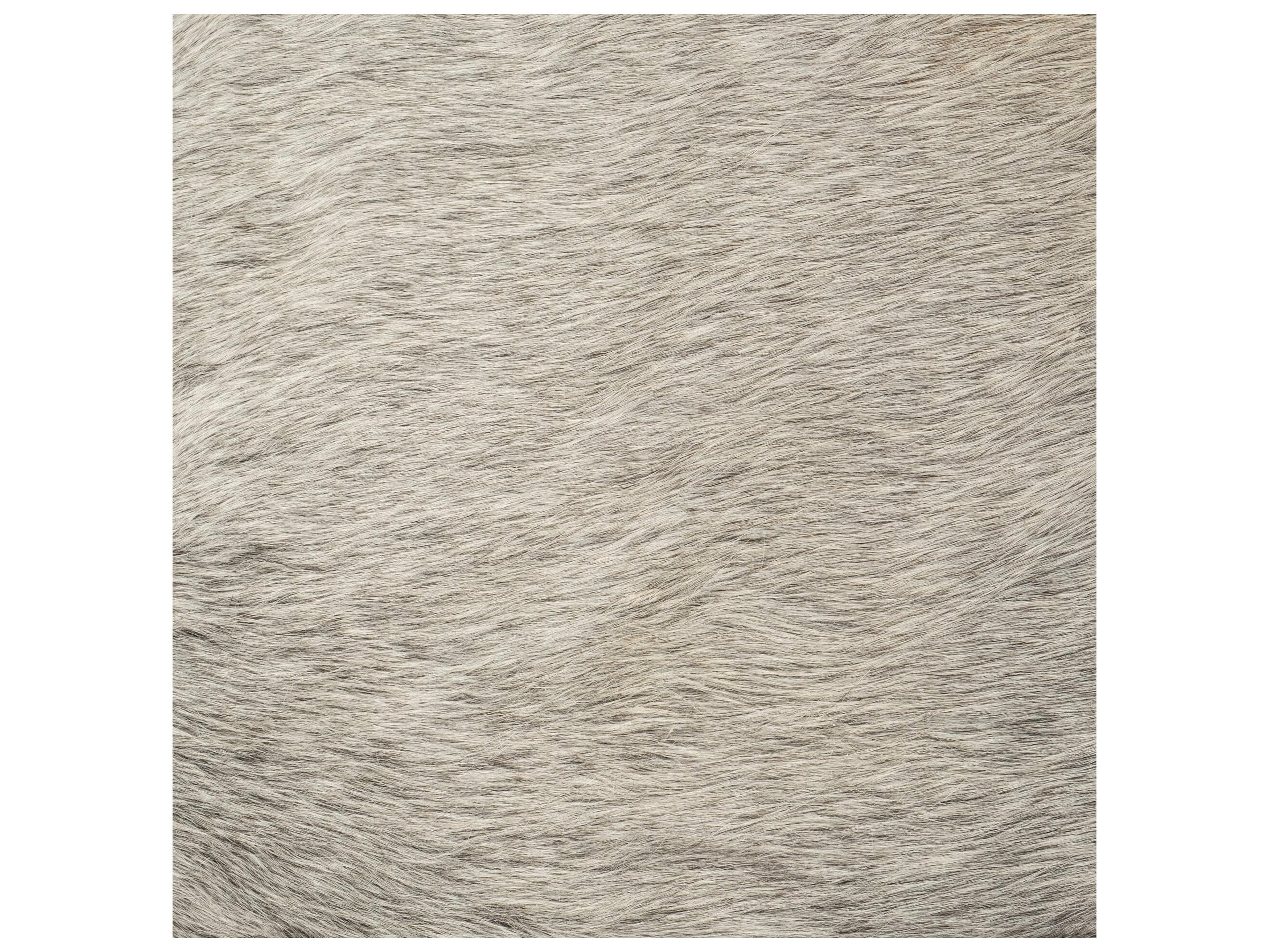 Mercana Jessie 55L x 16W White/Gray Hair-On-Hide Seat W/Gold Metal Base Accent Bench