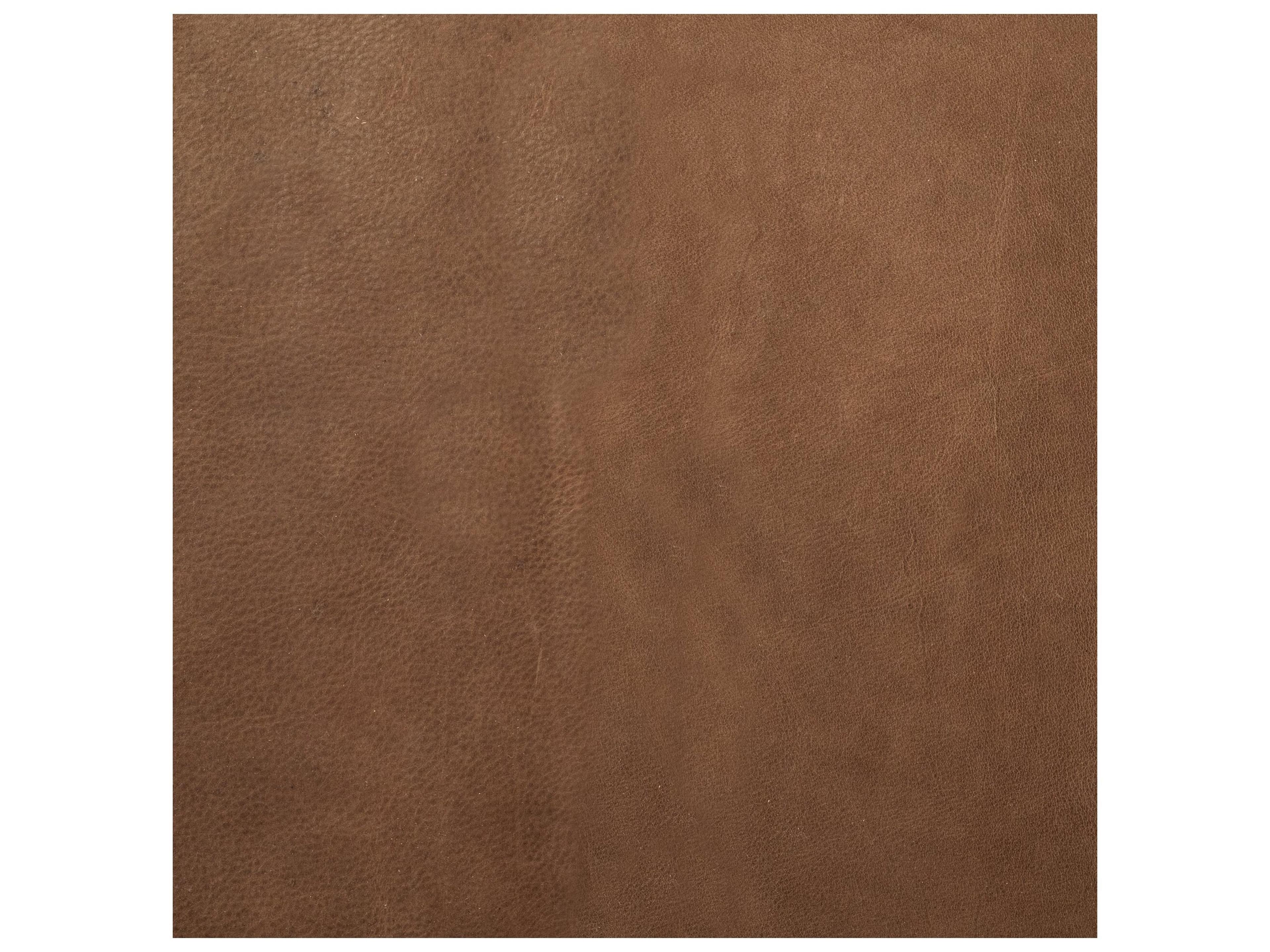 Mercana Jessie 55L x 16W Brown Leather Seat W/Black Metal Base Accent Bench