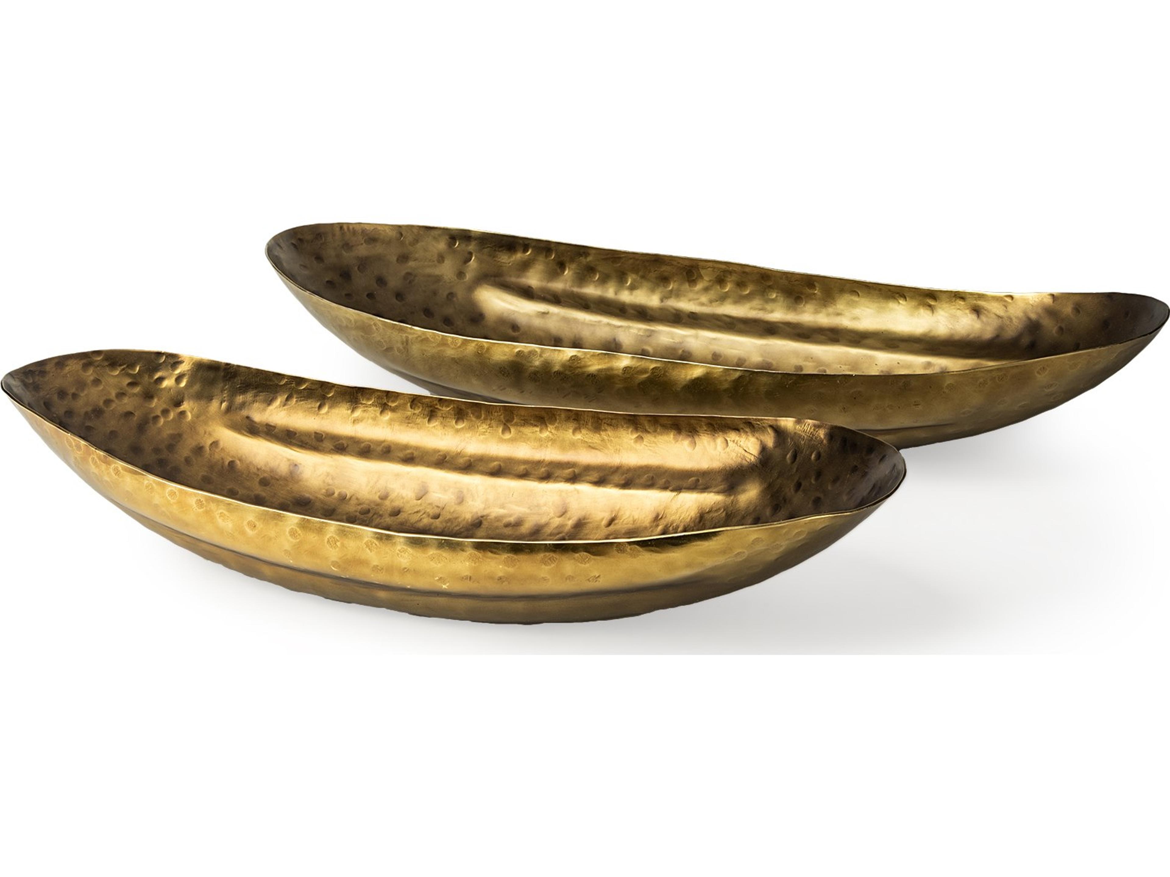 Mercana Karmen (Set of 2) Gold Hammered Oversized Bowls