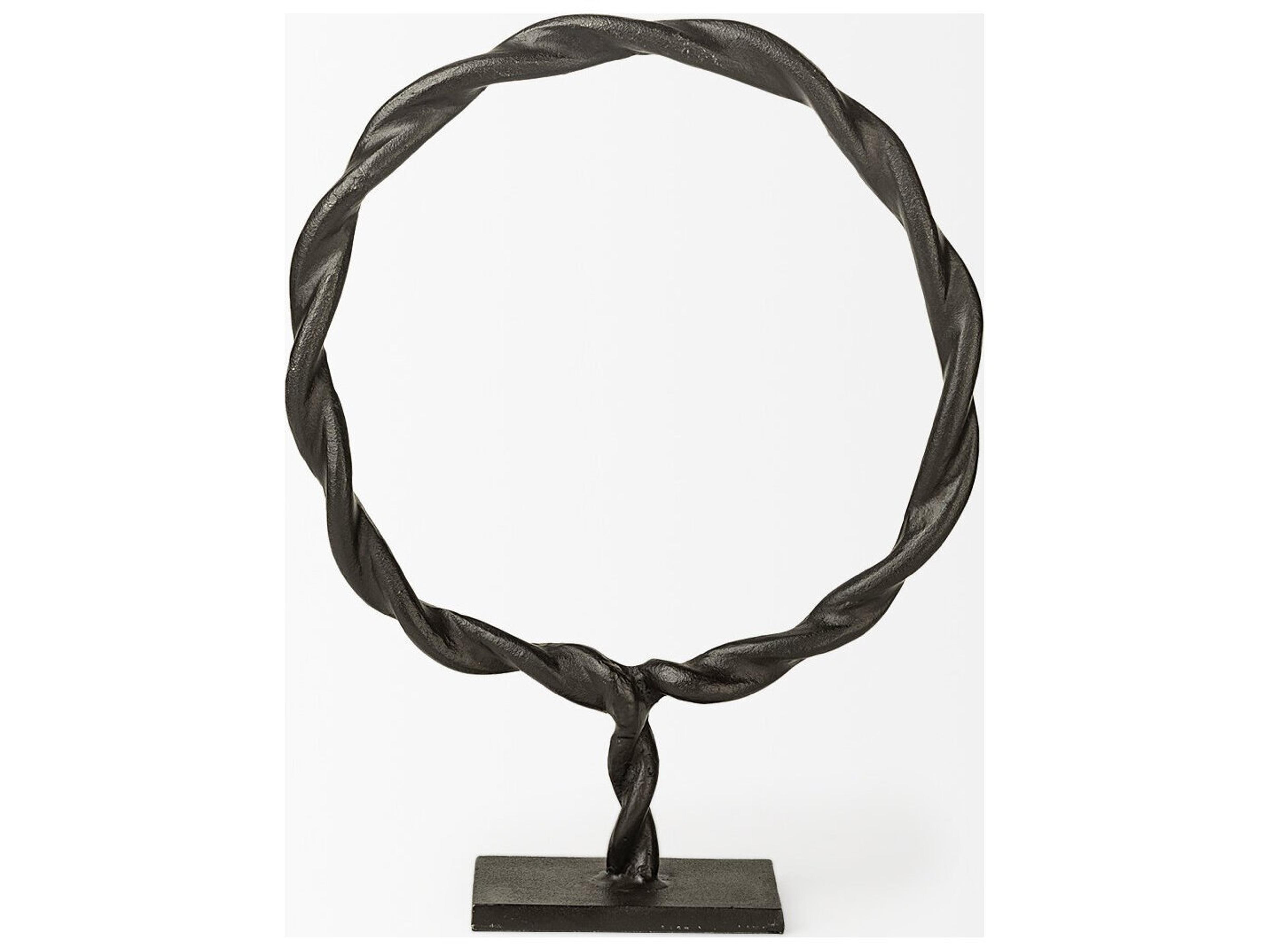 Mercana Rizwan (Small) Black Aluminum Braided Circular Object