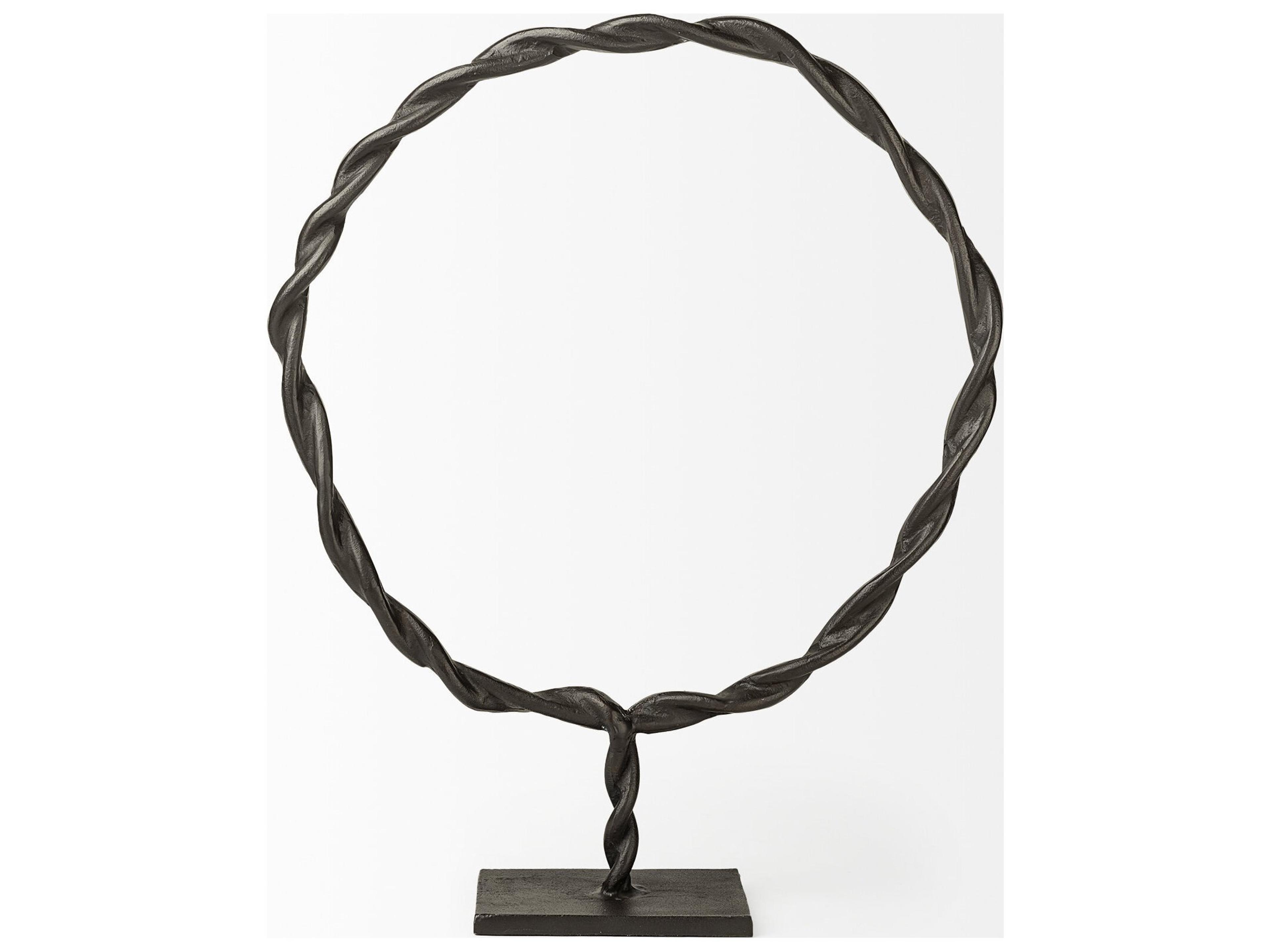 Mercana Rizwan (Large) Black Aluminum Braided Circular Object
