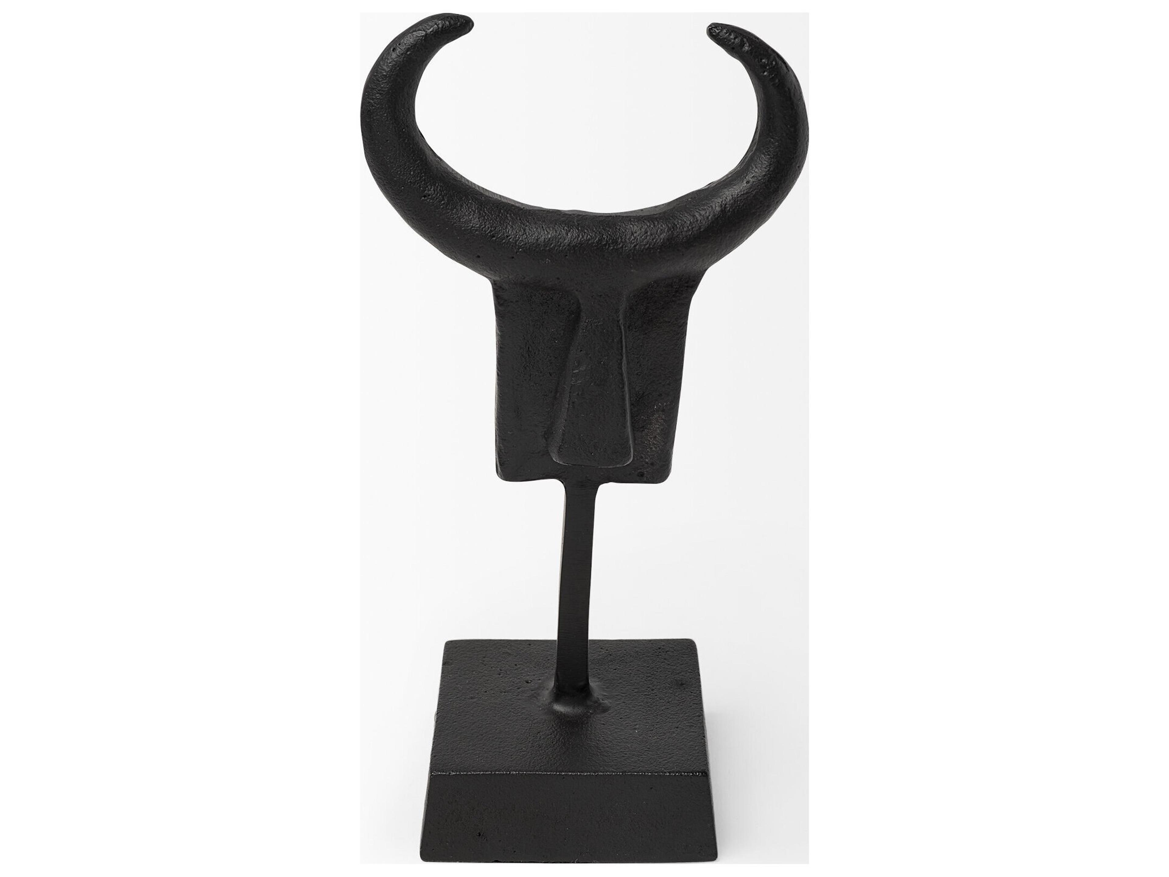 Mercana Caleb 4L x 5W Black Metal Tribal Figurine