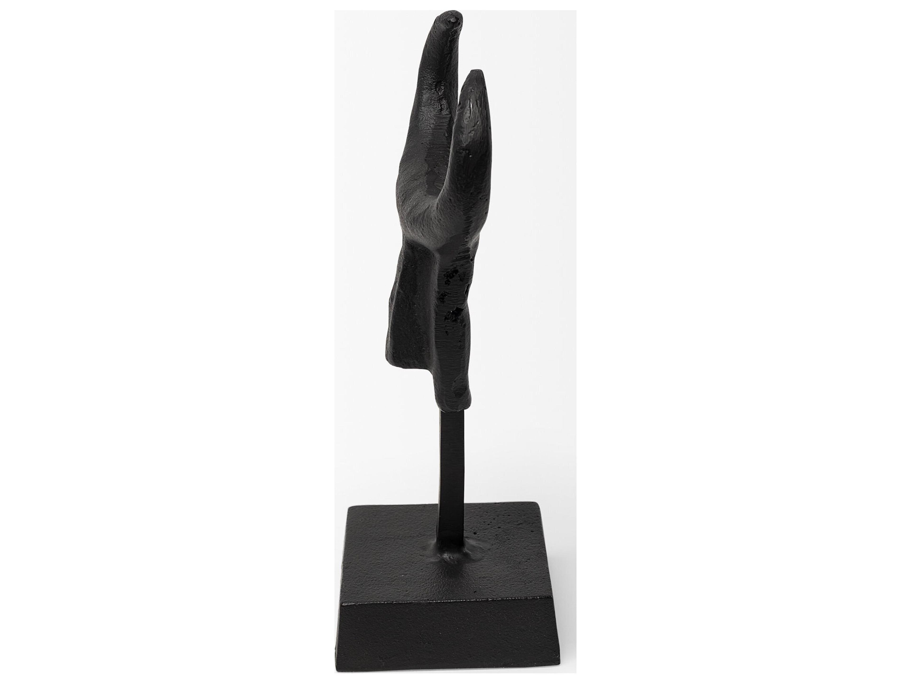 Mercana Caleb 4L x 5W Black Metal Tribal Figurine