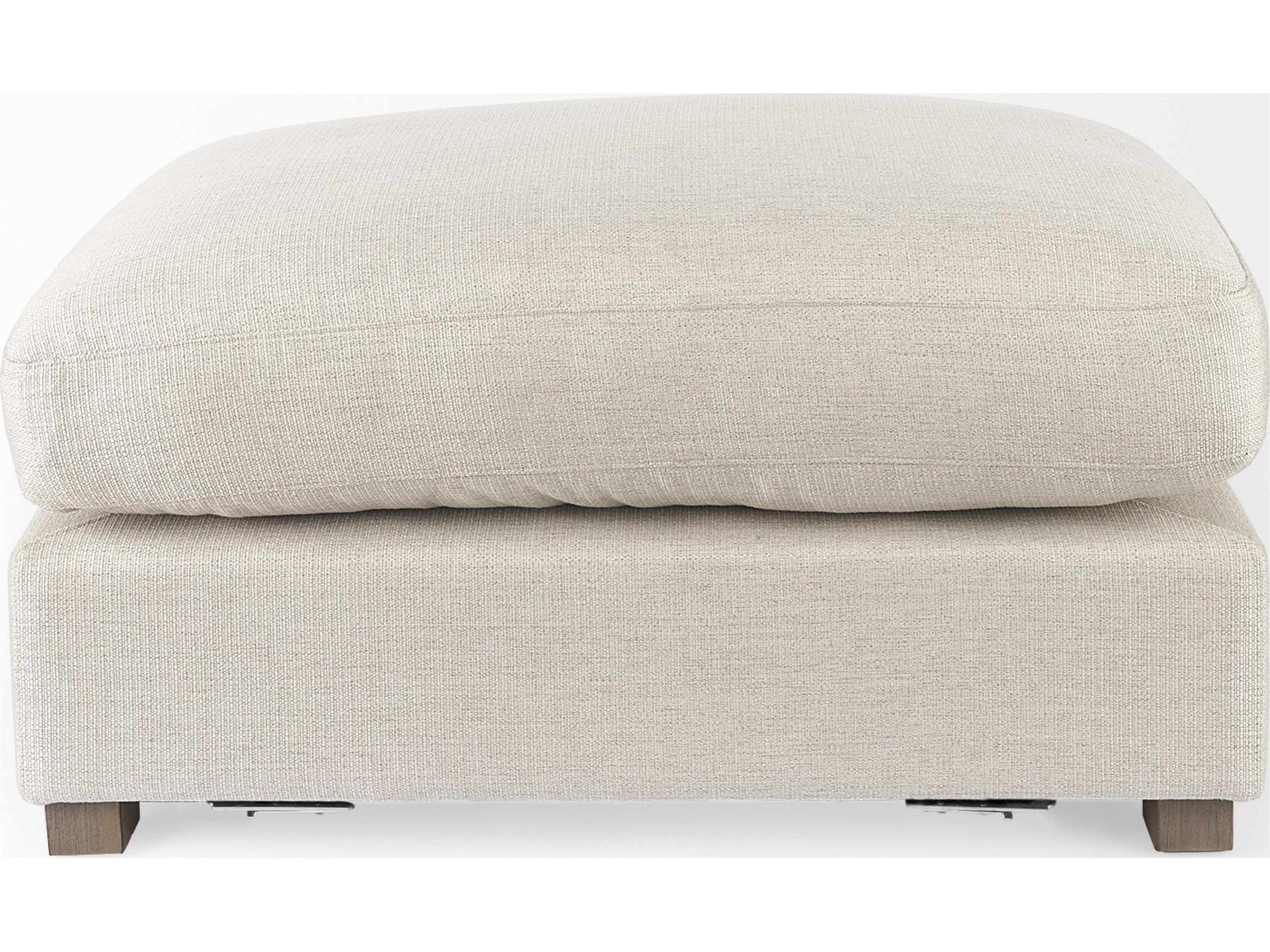 Mercana Valence 38.6L x 26.0W x 17.7H Beige 2/3 Ottoman Sectional Piece