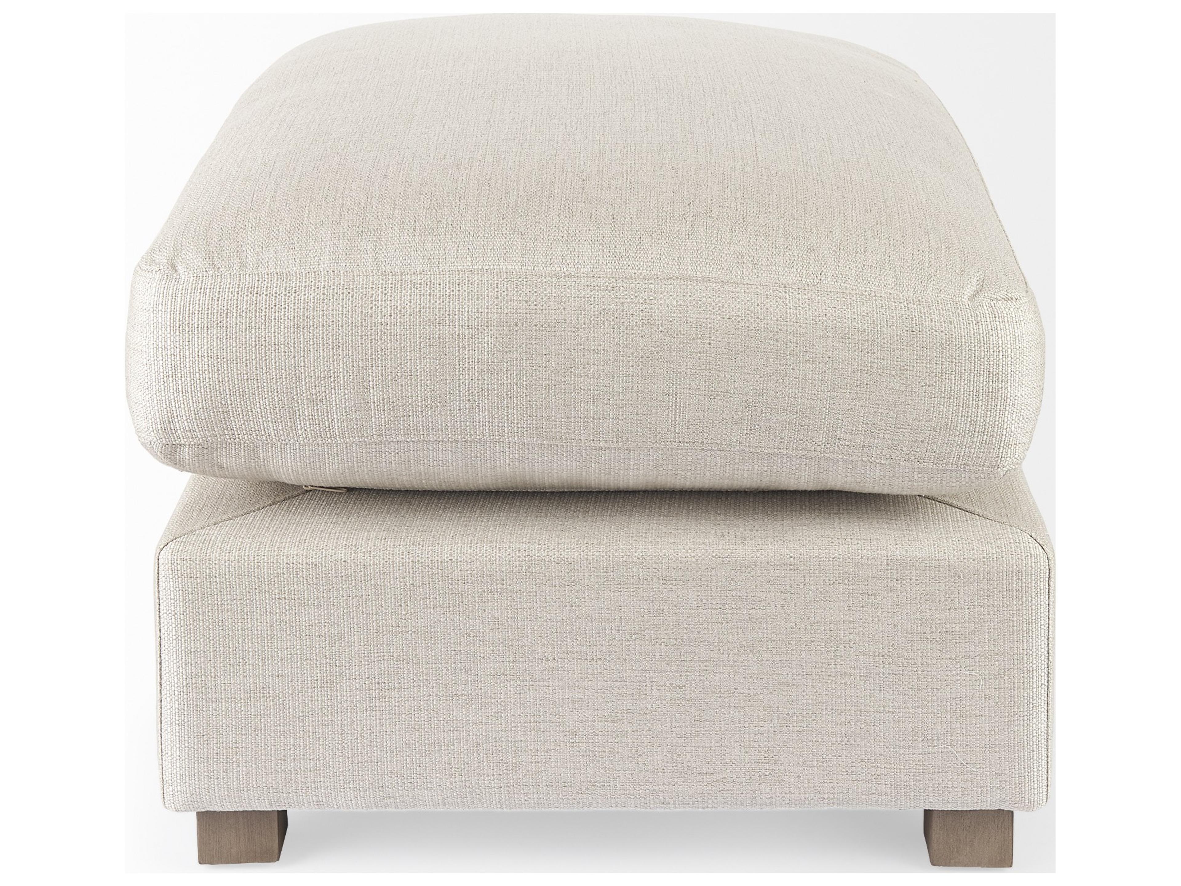 Mercana Valence 38.6L x 26.0W x 17.7H Beige 2/3 Ottoman Sectional Piece