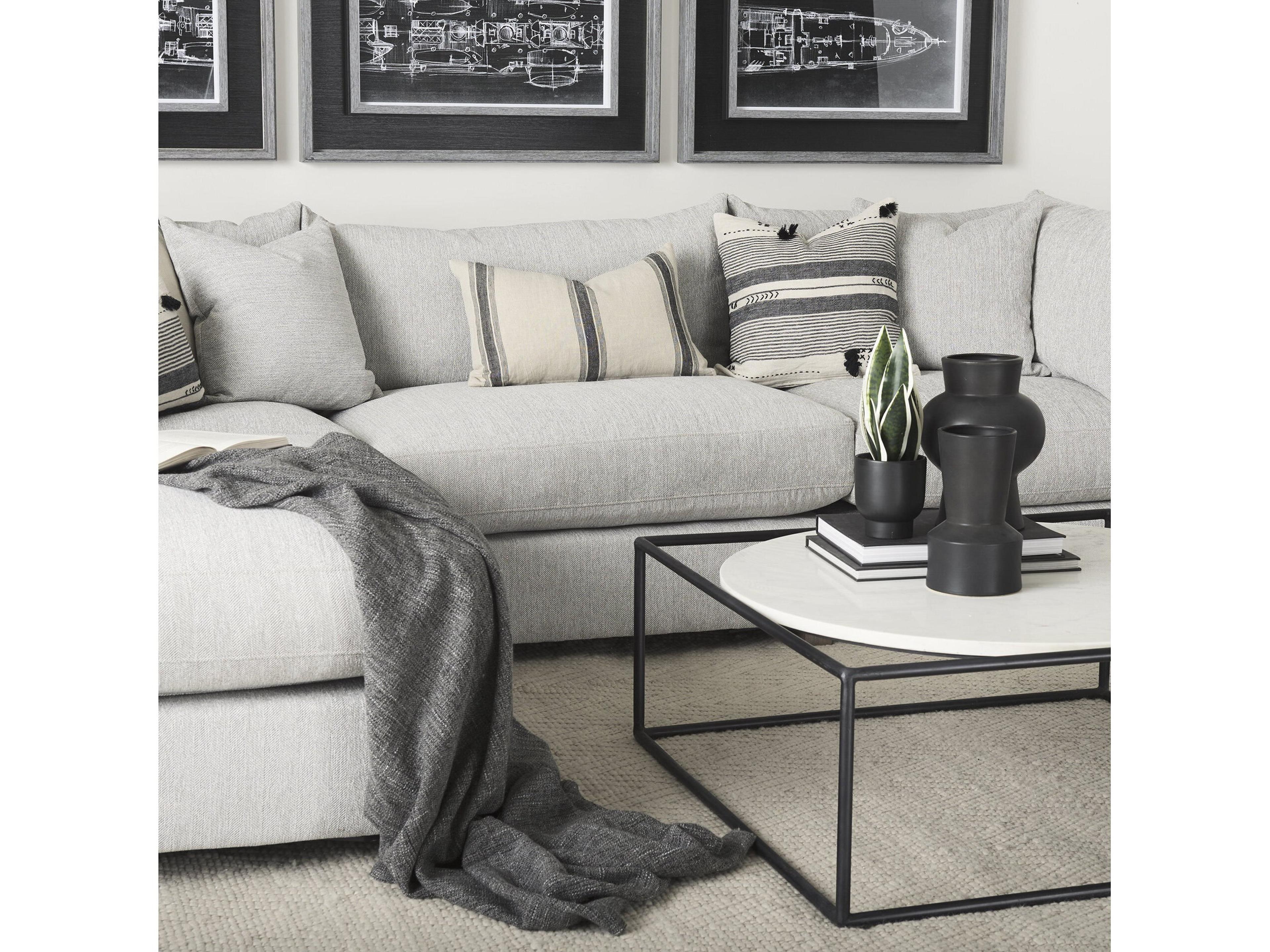 Mercana Valence 38.2L x 38.6W x 28.3H Light Gray Armless Sectional Piece